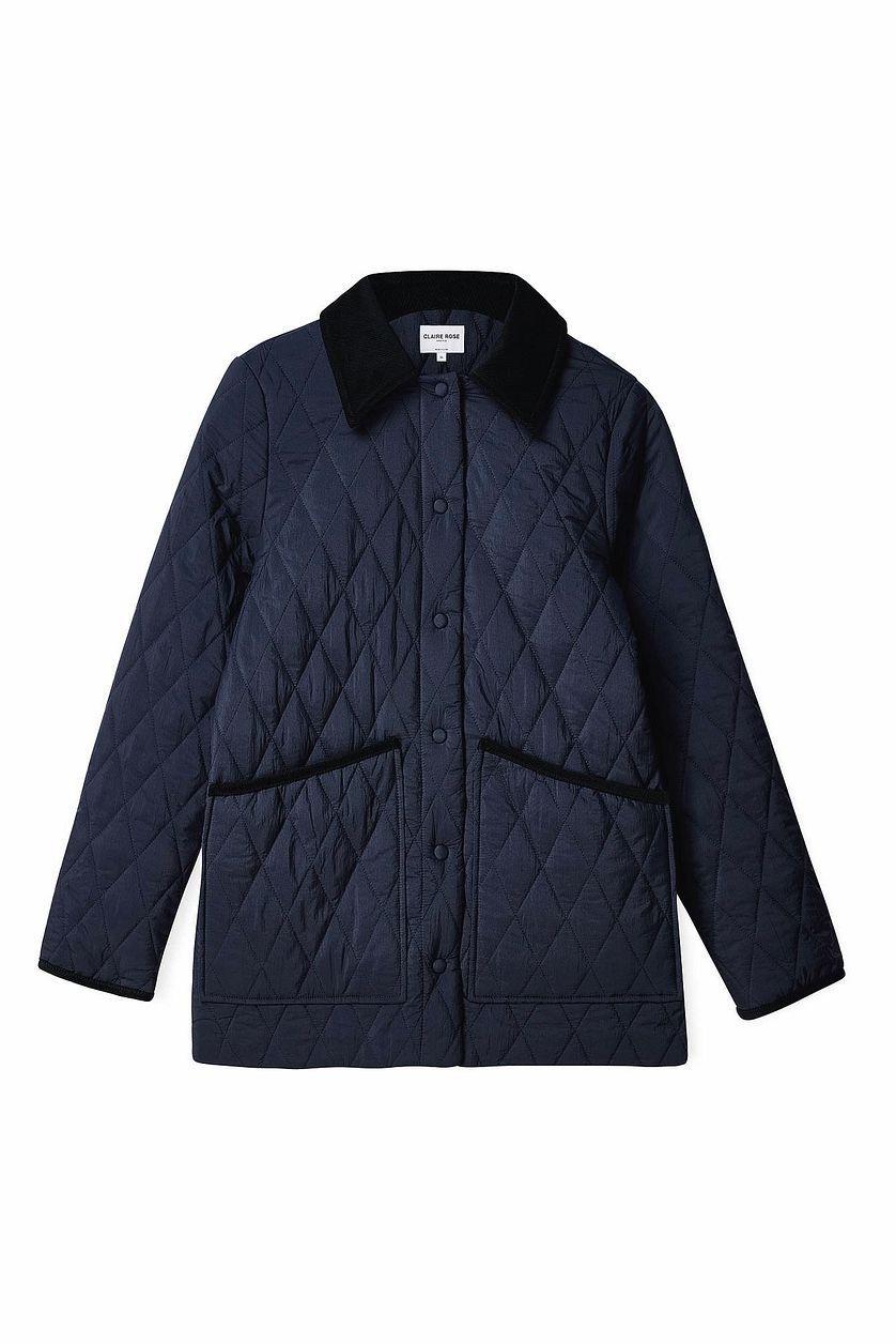 Corderoy Detail Quilted Jacket Product Image