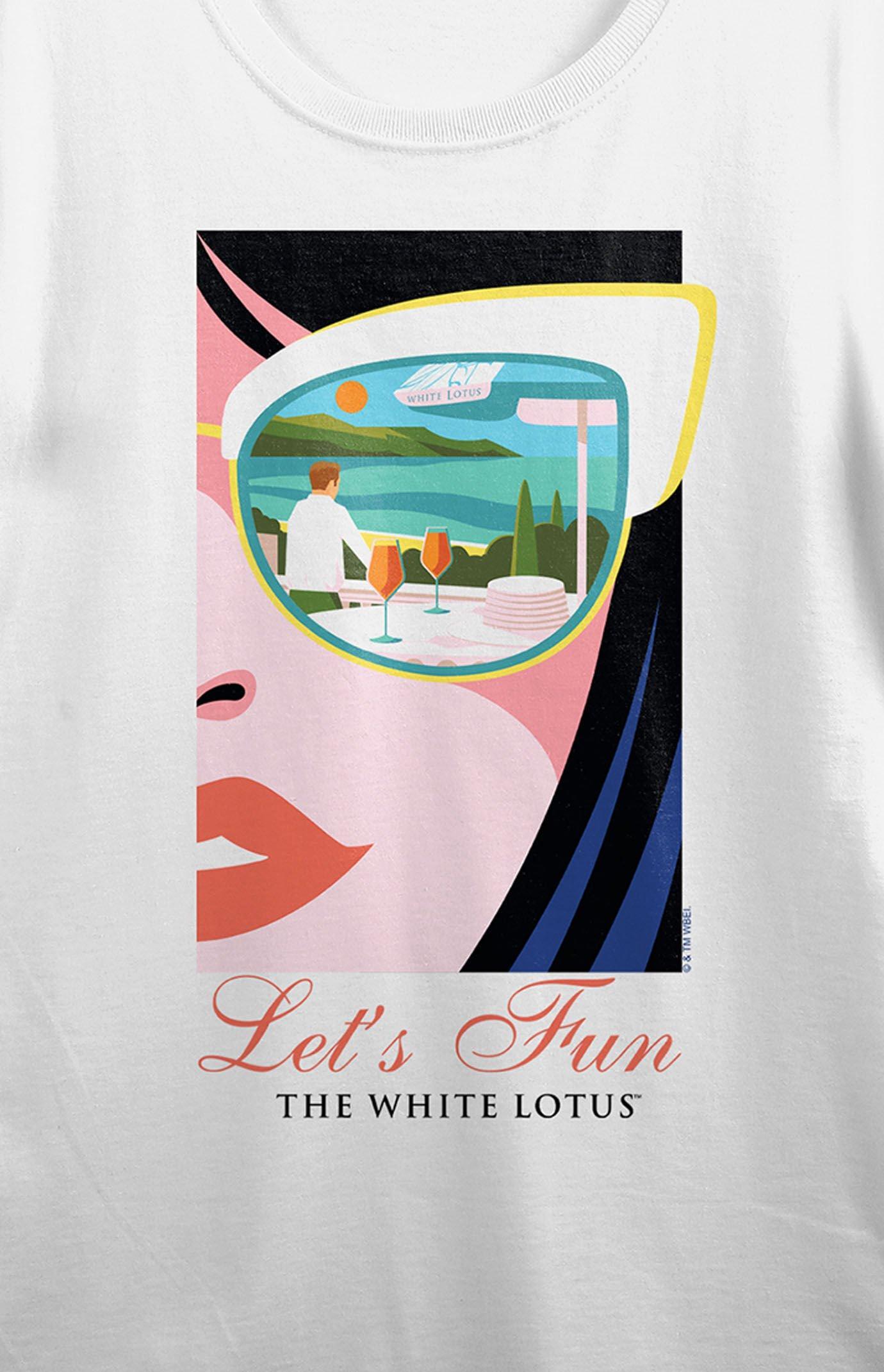 Juniors' White Lotus & Half Face the Flowers Graphic Tee, Women's, Size: Large Product Image