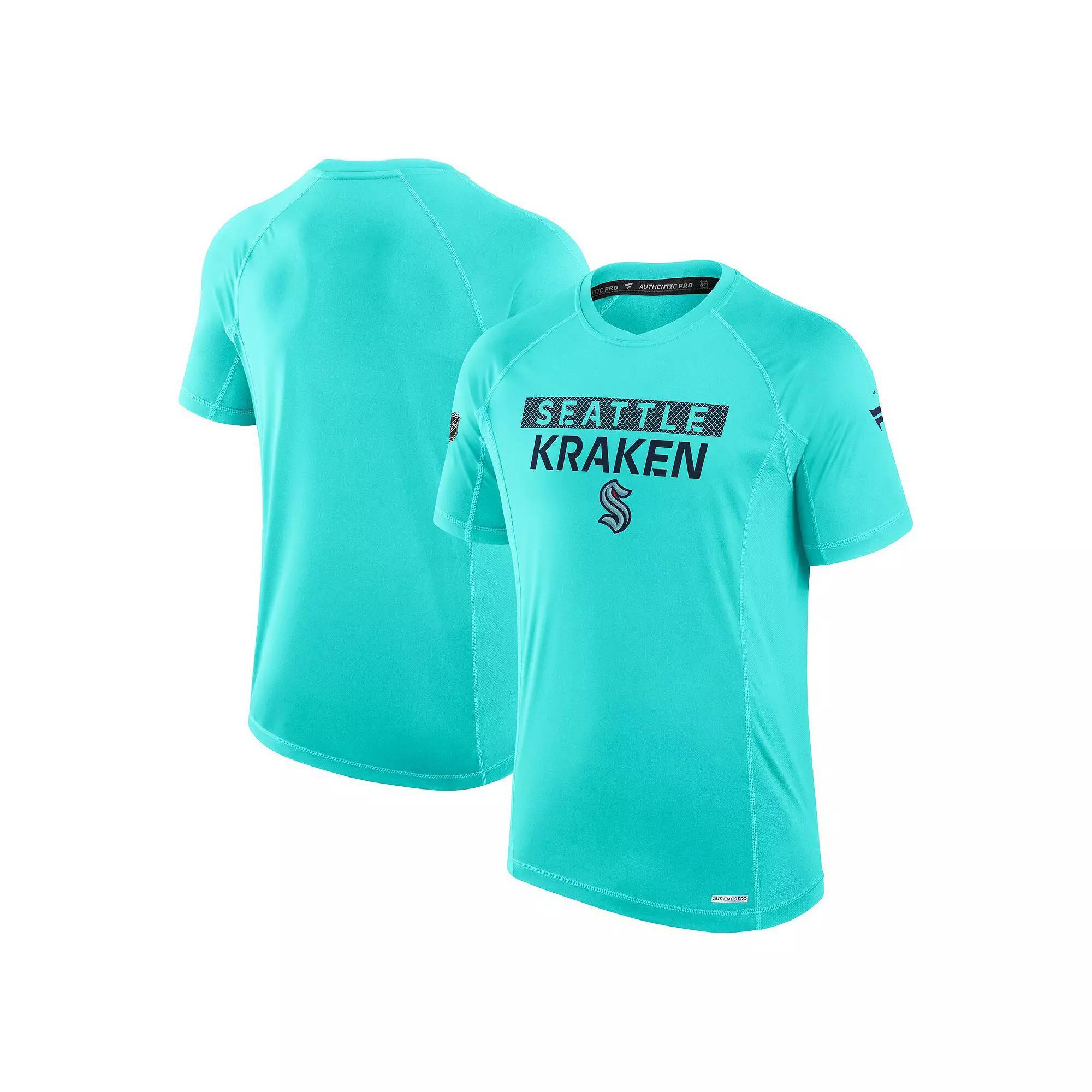 Men's Fanatics Blue Seattle Kraken Authentic Pro Rink Tech T-Shirt, Size: 2XL, Krk Blue Product Image