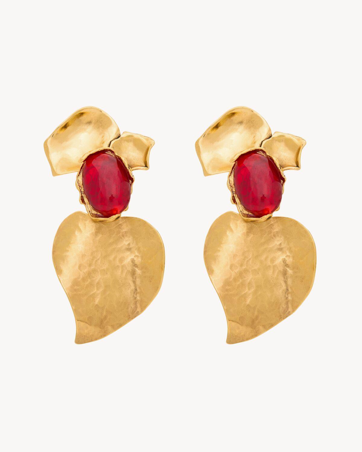 petal earrings in resin and metal Product Image