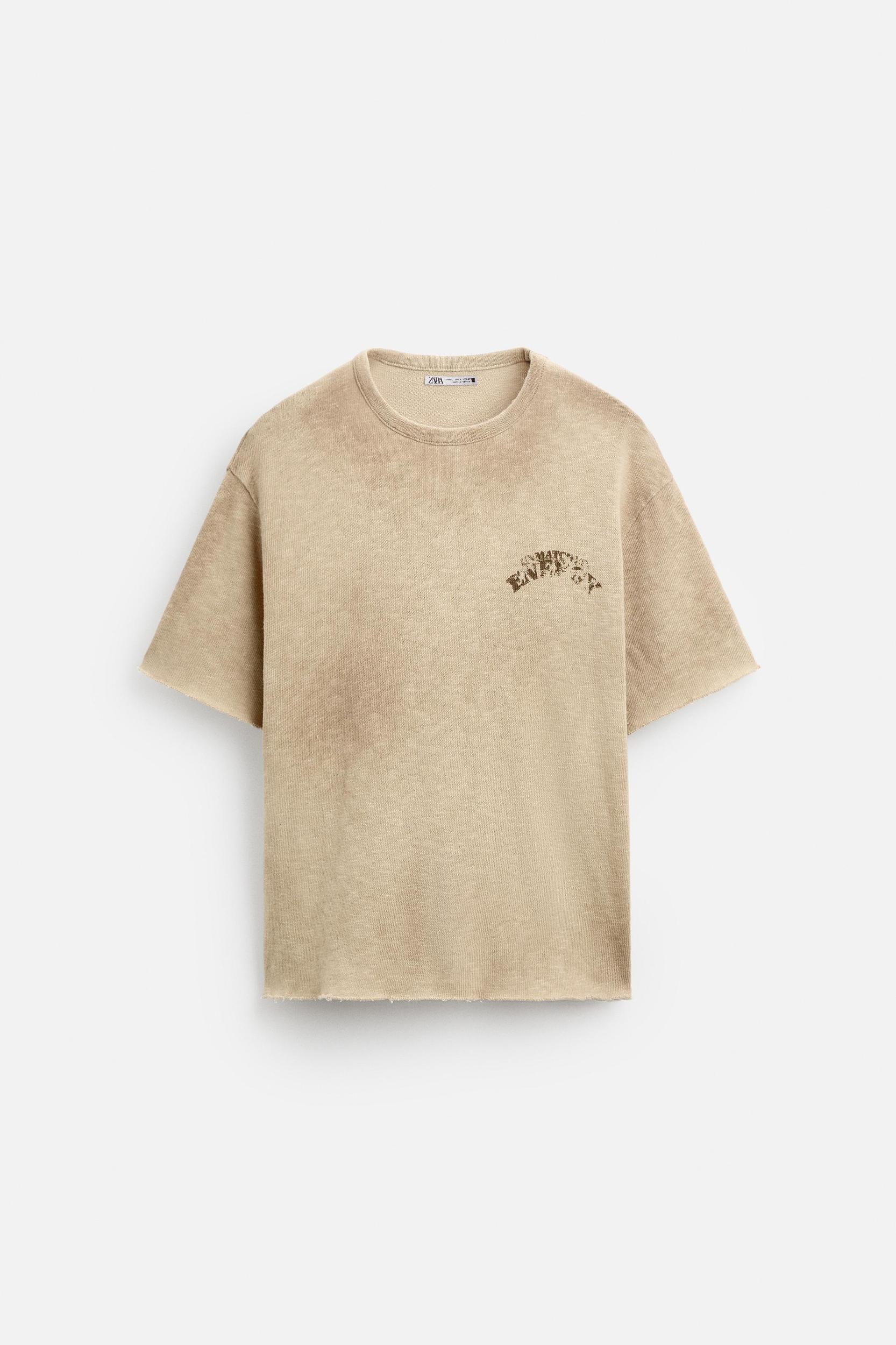TEXT PRINT KNIT T-SHIRT Product Image