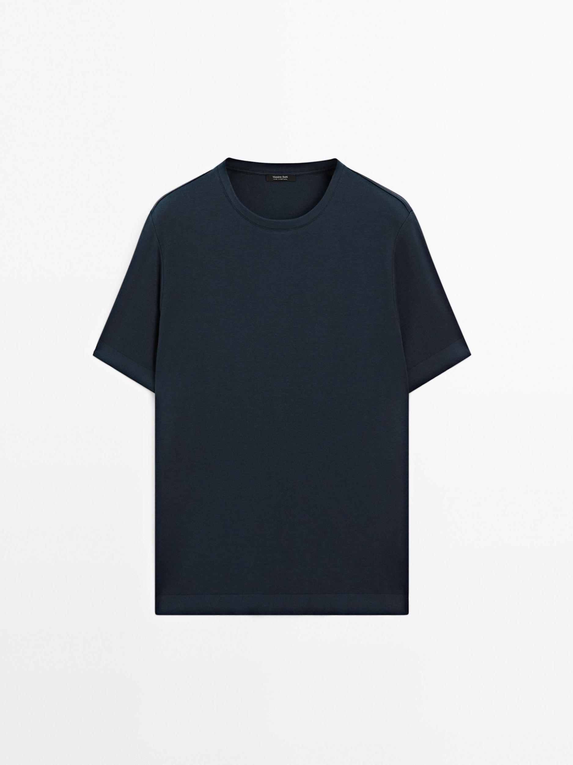 100% cotton T-shirt with ribbed trims Product Image