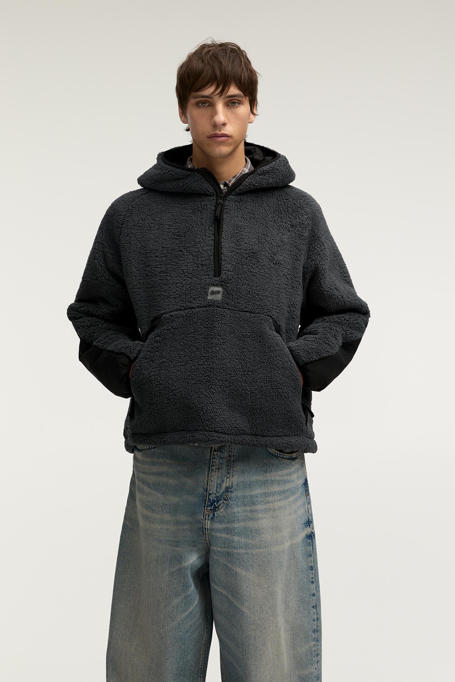 Hooded teddy jacket Product Image