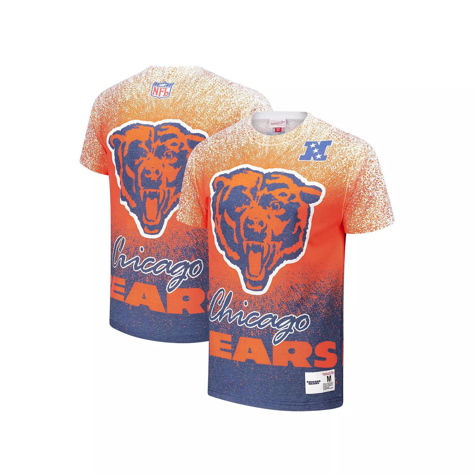 Men's Mitchell & Ness  White Chicago Bears Team Burst Vintage Logo T-Shirt, Size: Small Product Image