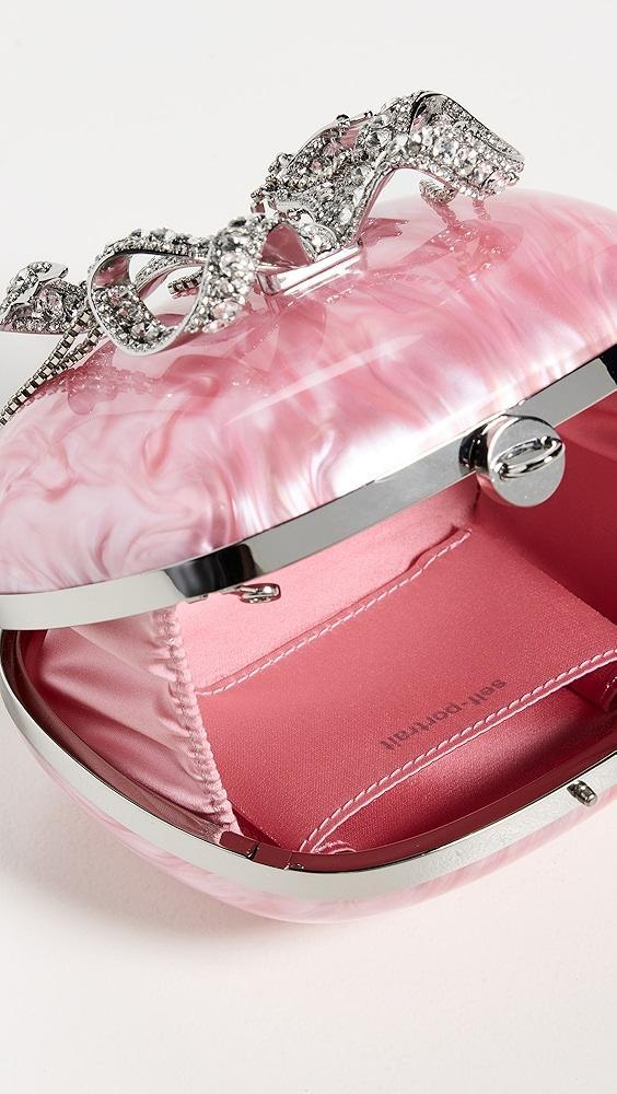 Self Portrait Pink Pearl Top Handle Clutch Bag | Shopbop Product Image