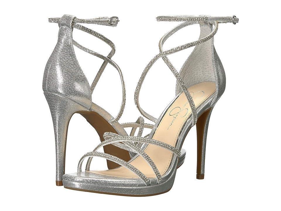 Jessica Simpson Jaeya Metallic Rhinestone Strappy Dress Sandals Product Image