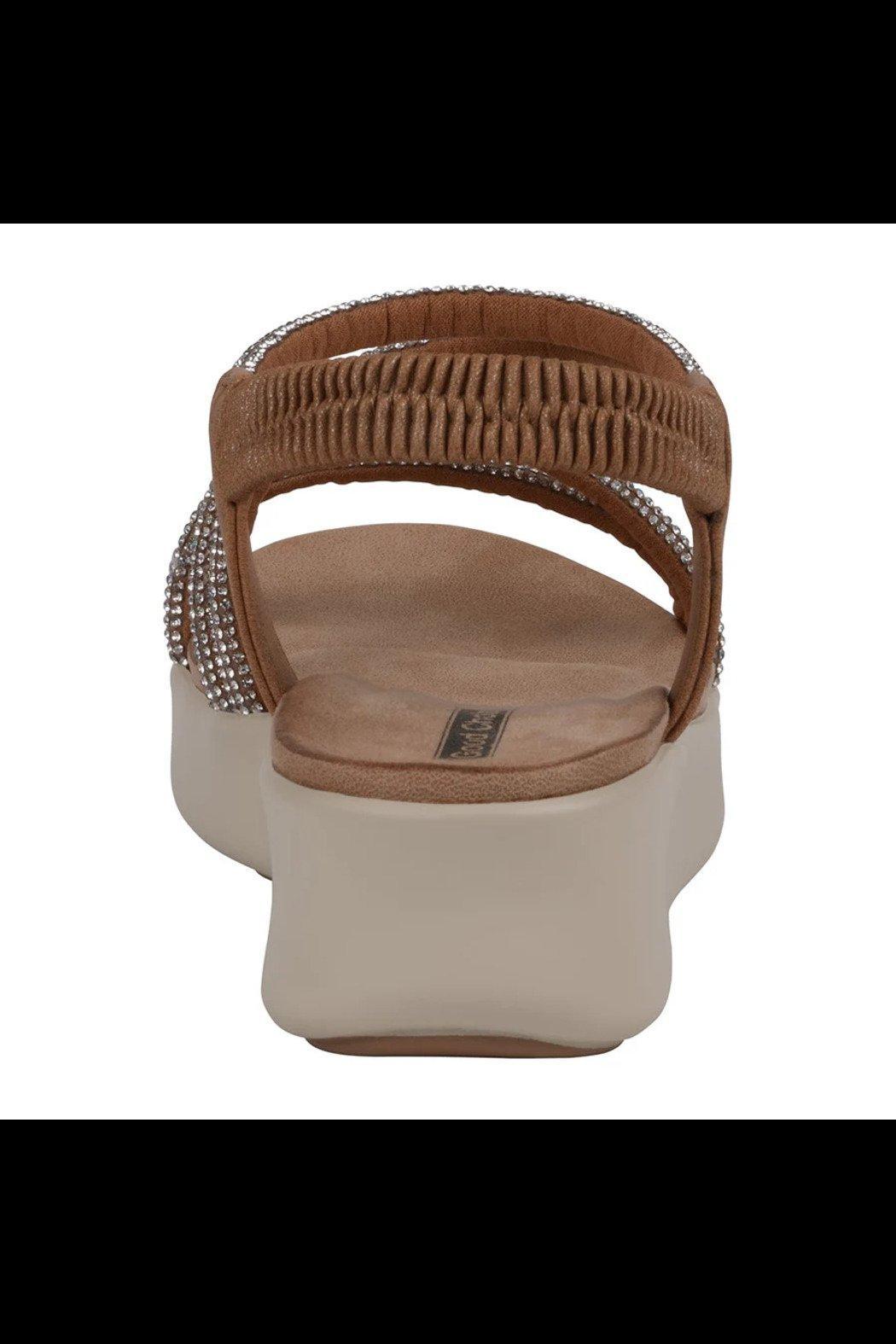 Rhinestone straps wedge sandals Product Image