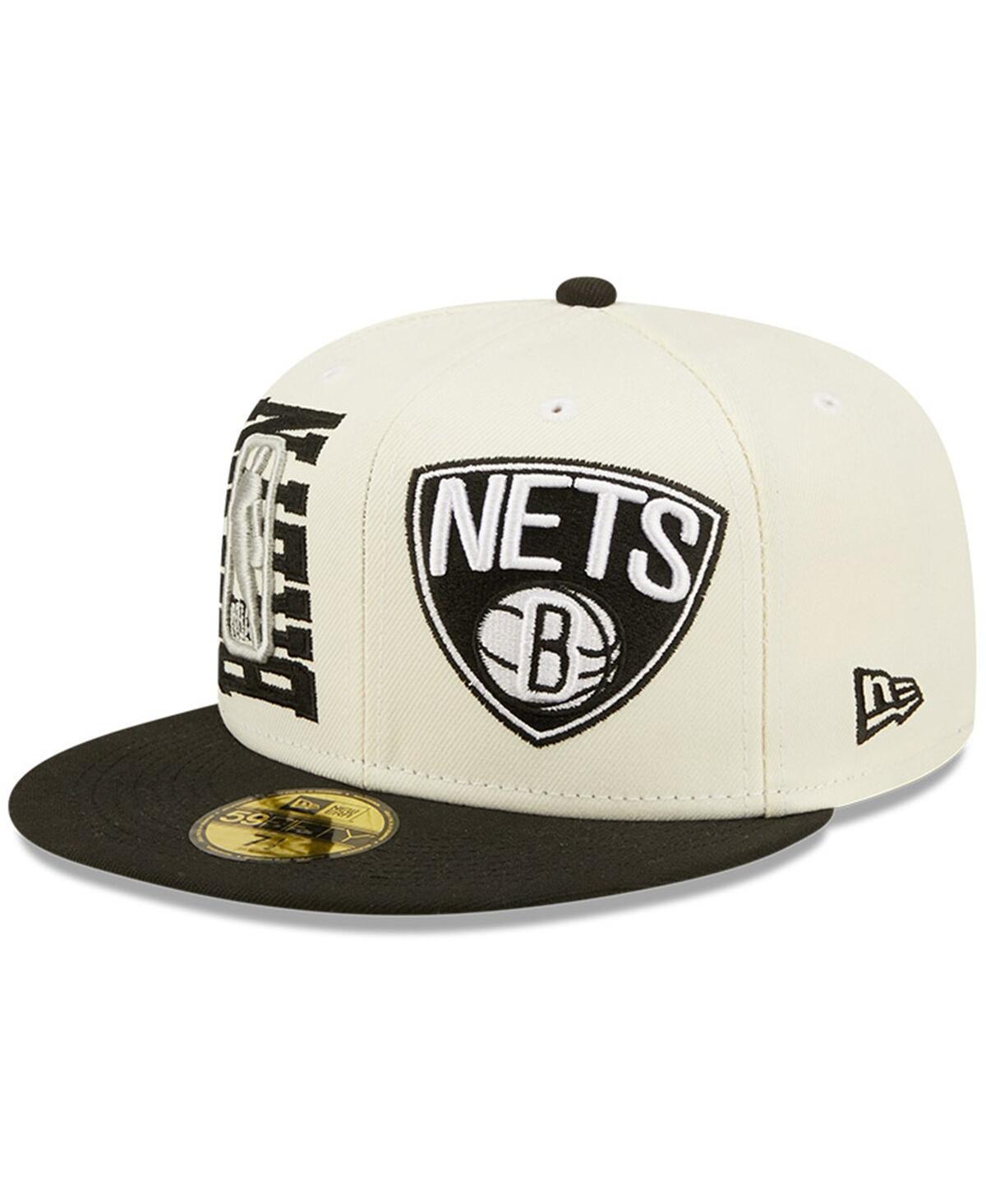 Men's New Era Cream/Black Brooklyn Nets 2022 NBA Draft 59FIFTY Fitted Hat, Size: 6 7/8 Product Image