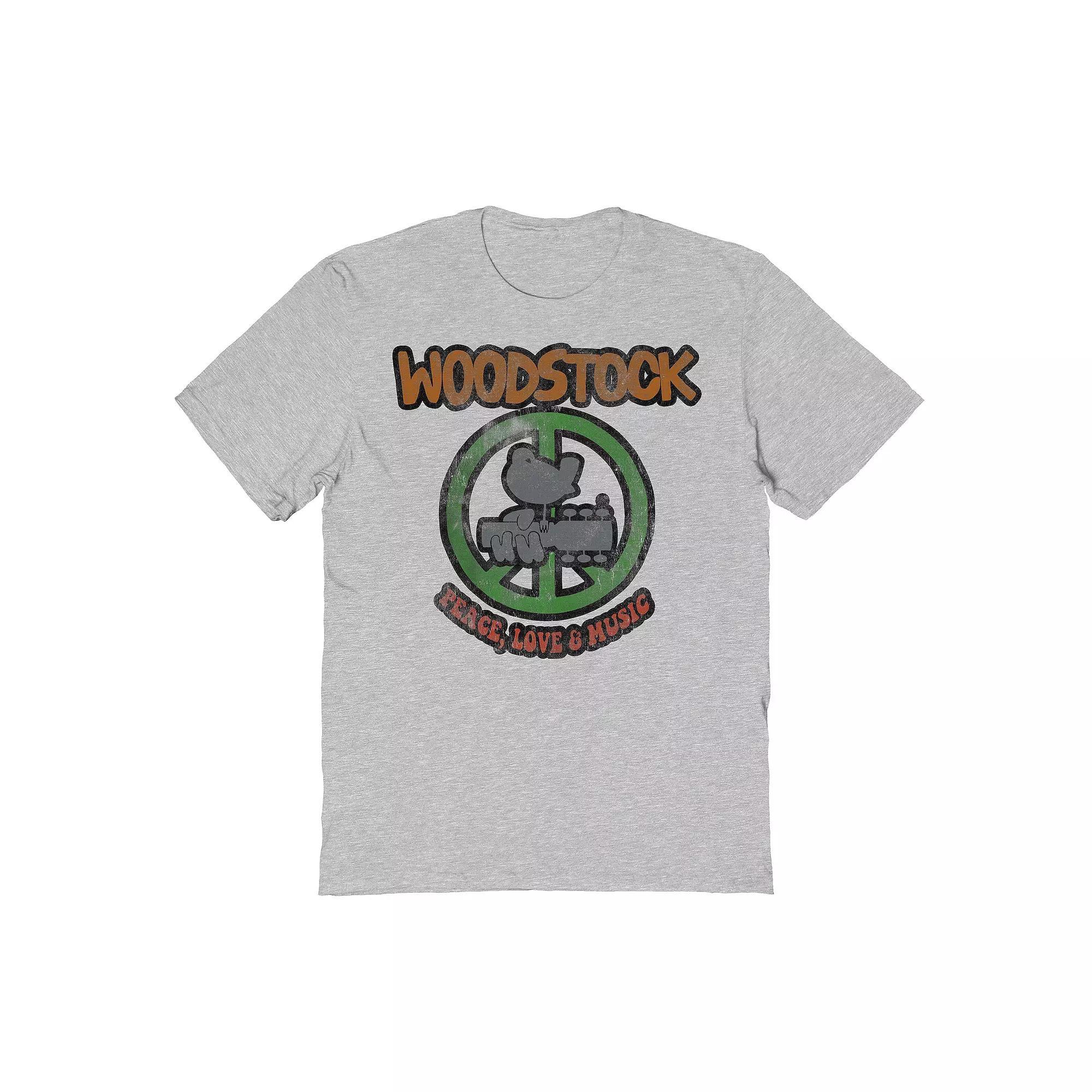 Men's Peace Love & Music Graphic Tee, Size: Medium, Sport Gray Product Image