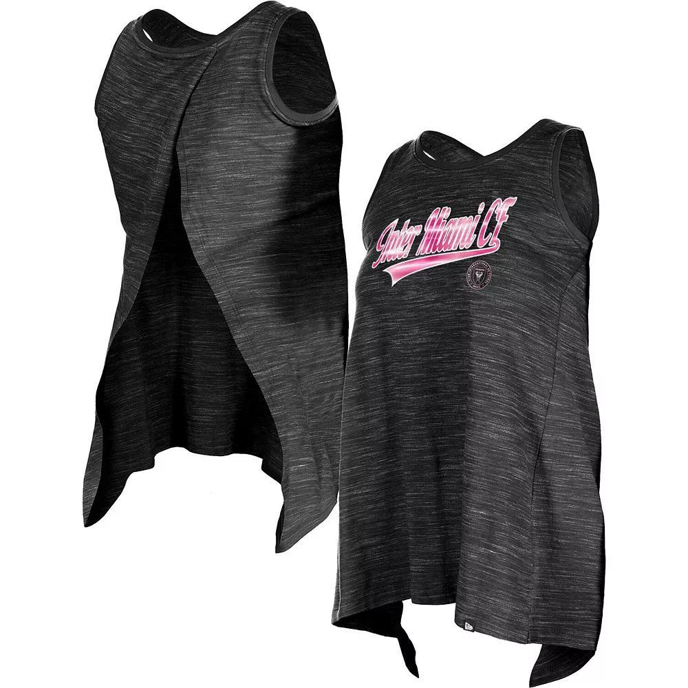Women's 5th & Ocean by New Era Black Inter Miami CF Athletic Cross Back Tank Top, Size: 2XL, Mls Black Product Image