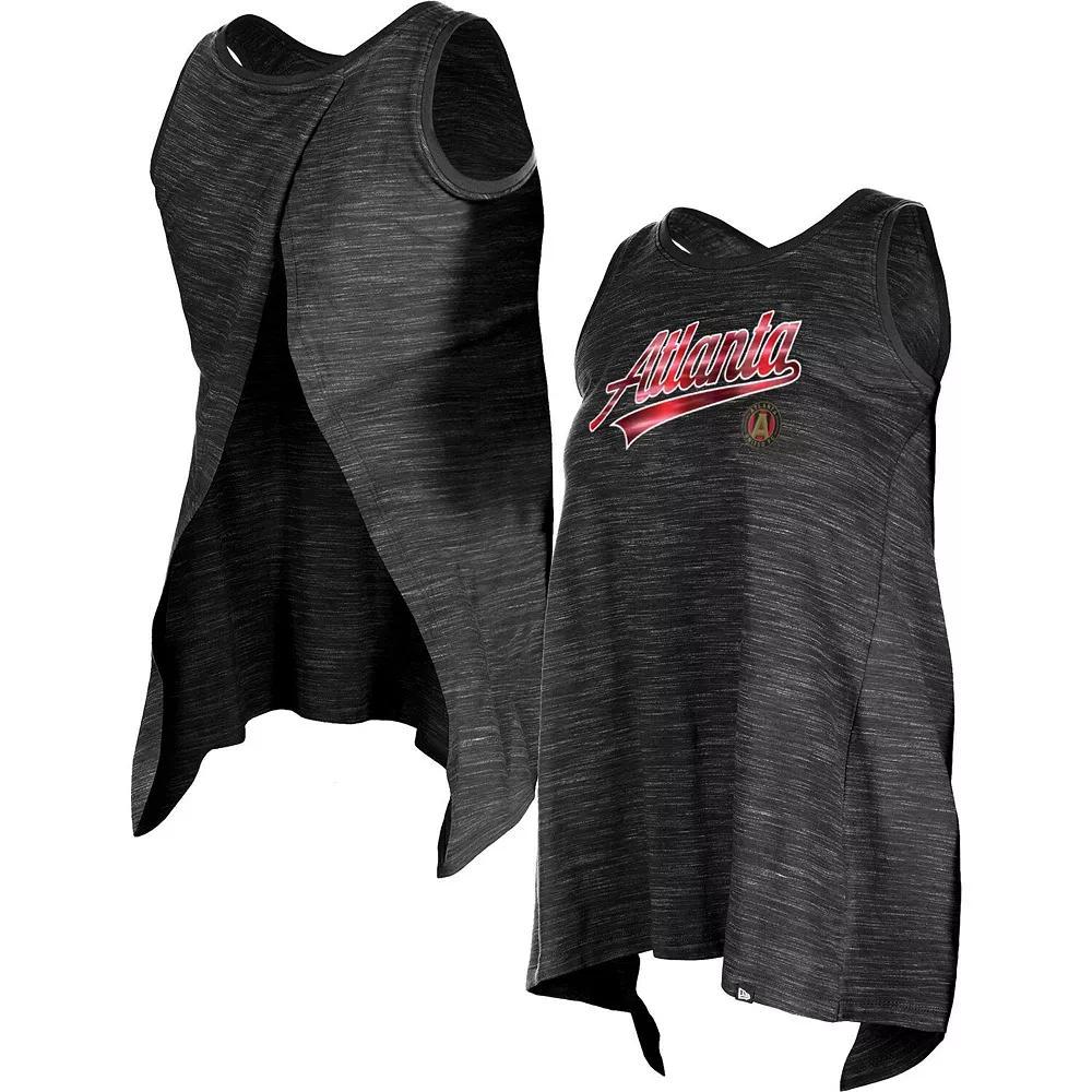 Women's 5th & Ocean by New Era Black Atlanta United FC Athletic Cross Back Tank Top, Size: XL, Atu Black Product Image