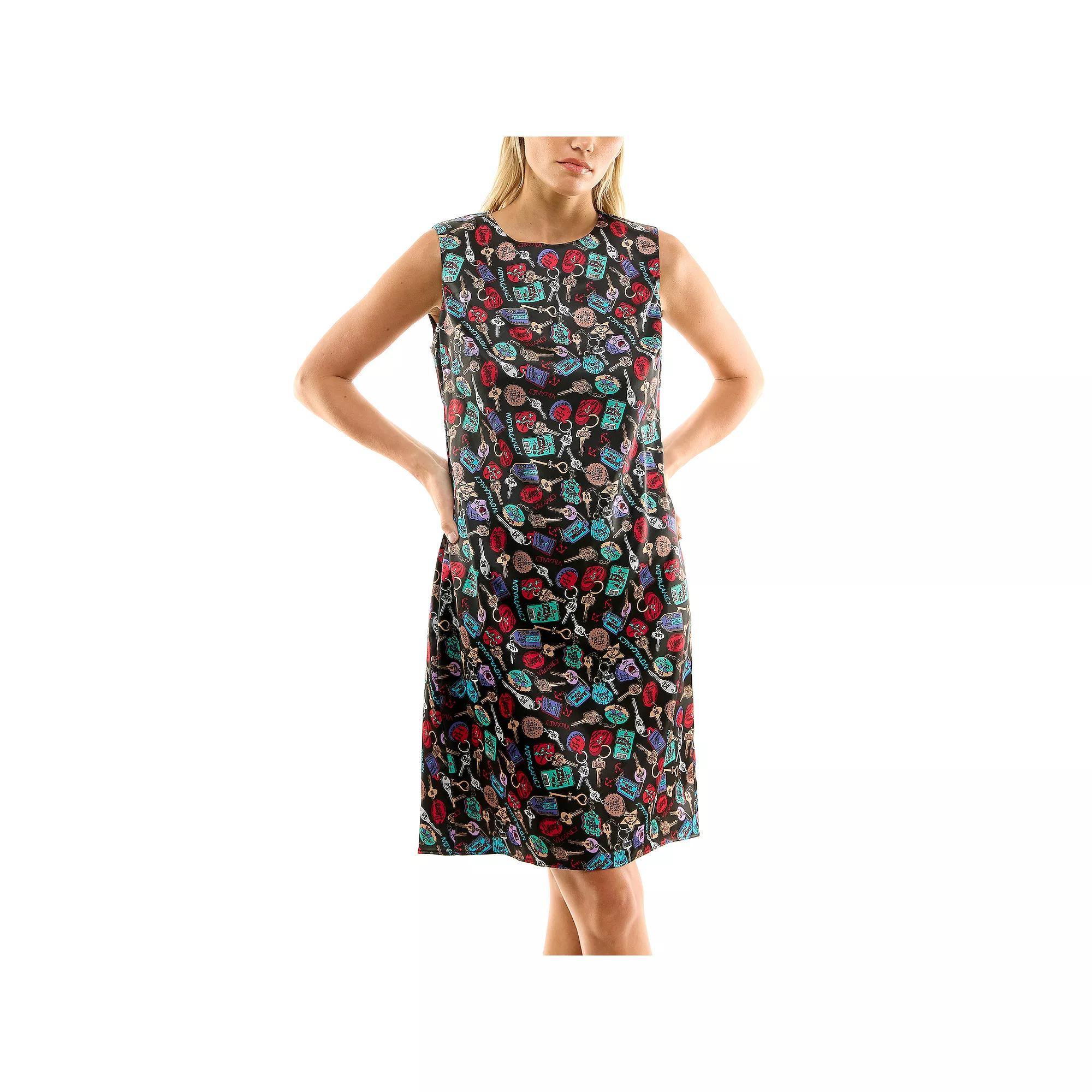 Women's Nicole Miller Printed Tank Dress, Size: 12, Lipstick Print Product Image