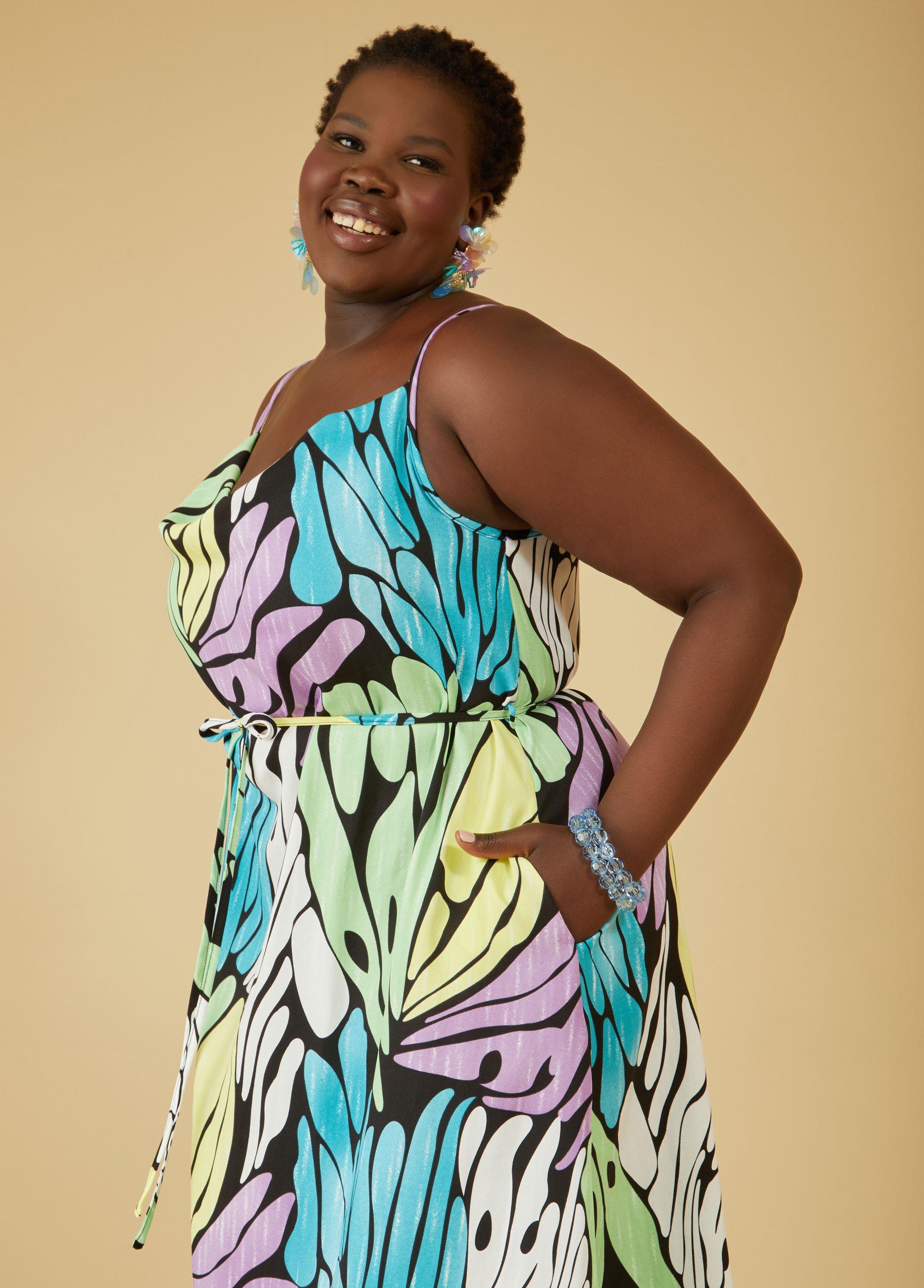 Cowl Neck Printed Midaxi Dress Product Image