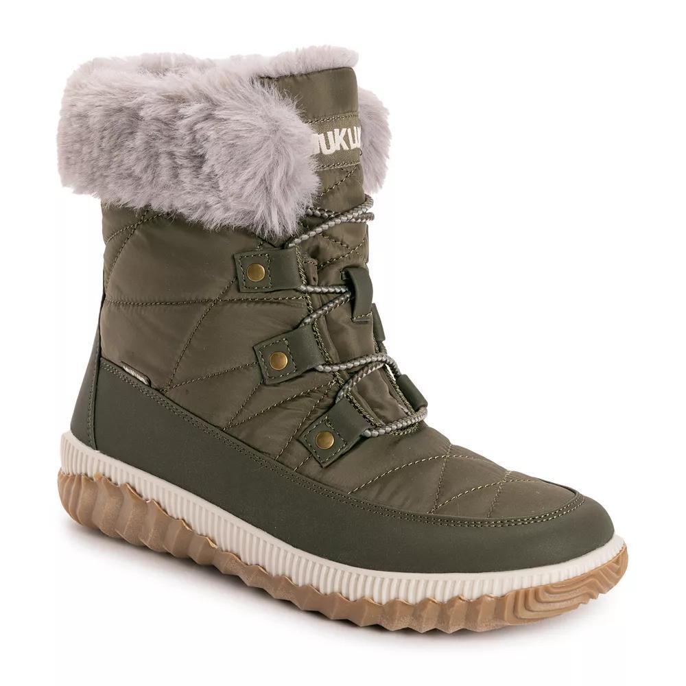 MUK LUKS Winnie Waverly Womens Winter Boots Brown Product Image