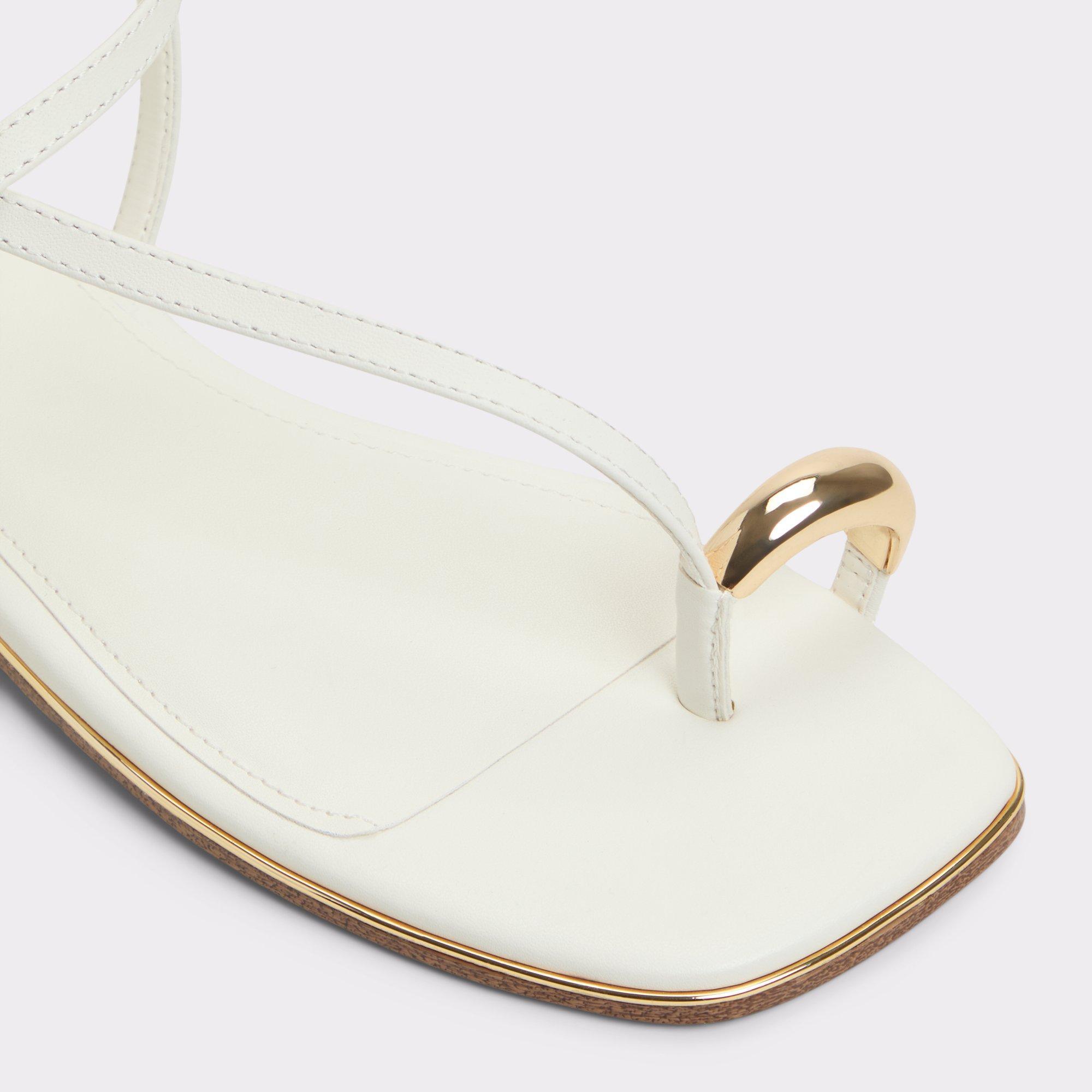 ALDO Jomalina - Women's Flat Sandals - White, Size 8.5 Product Image