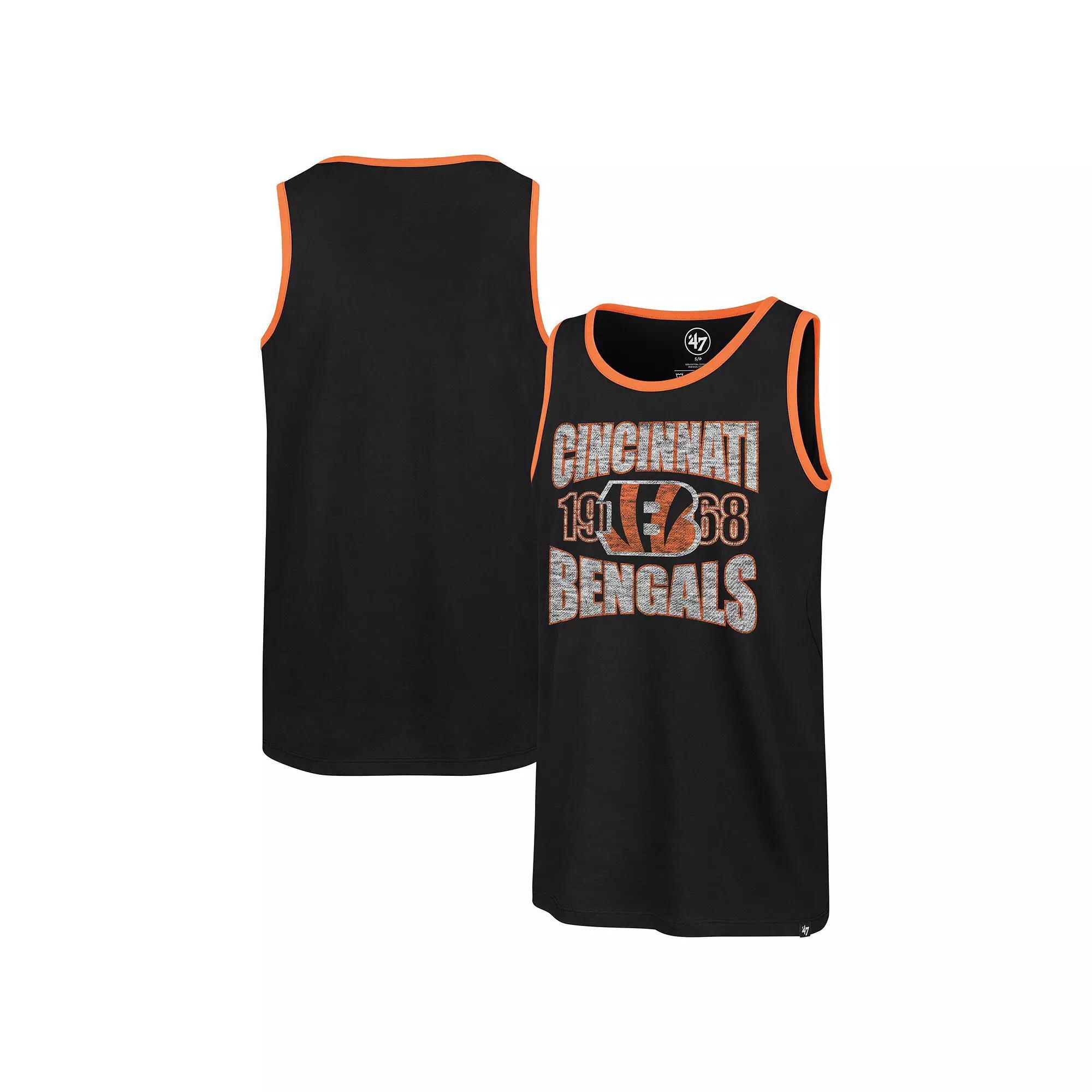 Men's '47 Black Cincinnati Bengals Upload Franklin Tank Top, Size: XXL Product Image