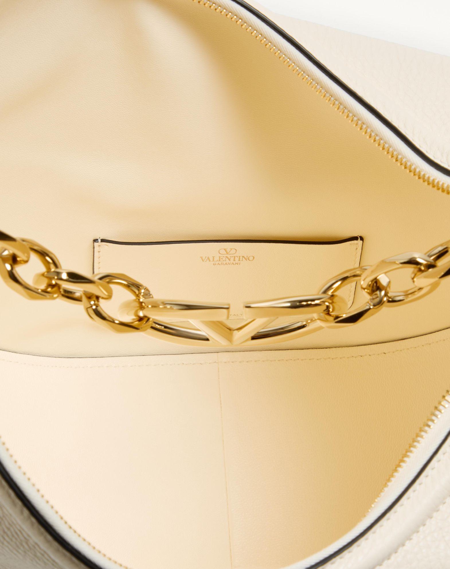 Vlogo Moon Medium Grainy Calfskin Hobo Bag With Chain Product Image