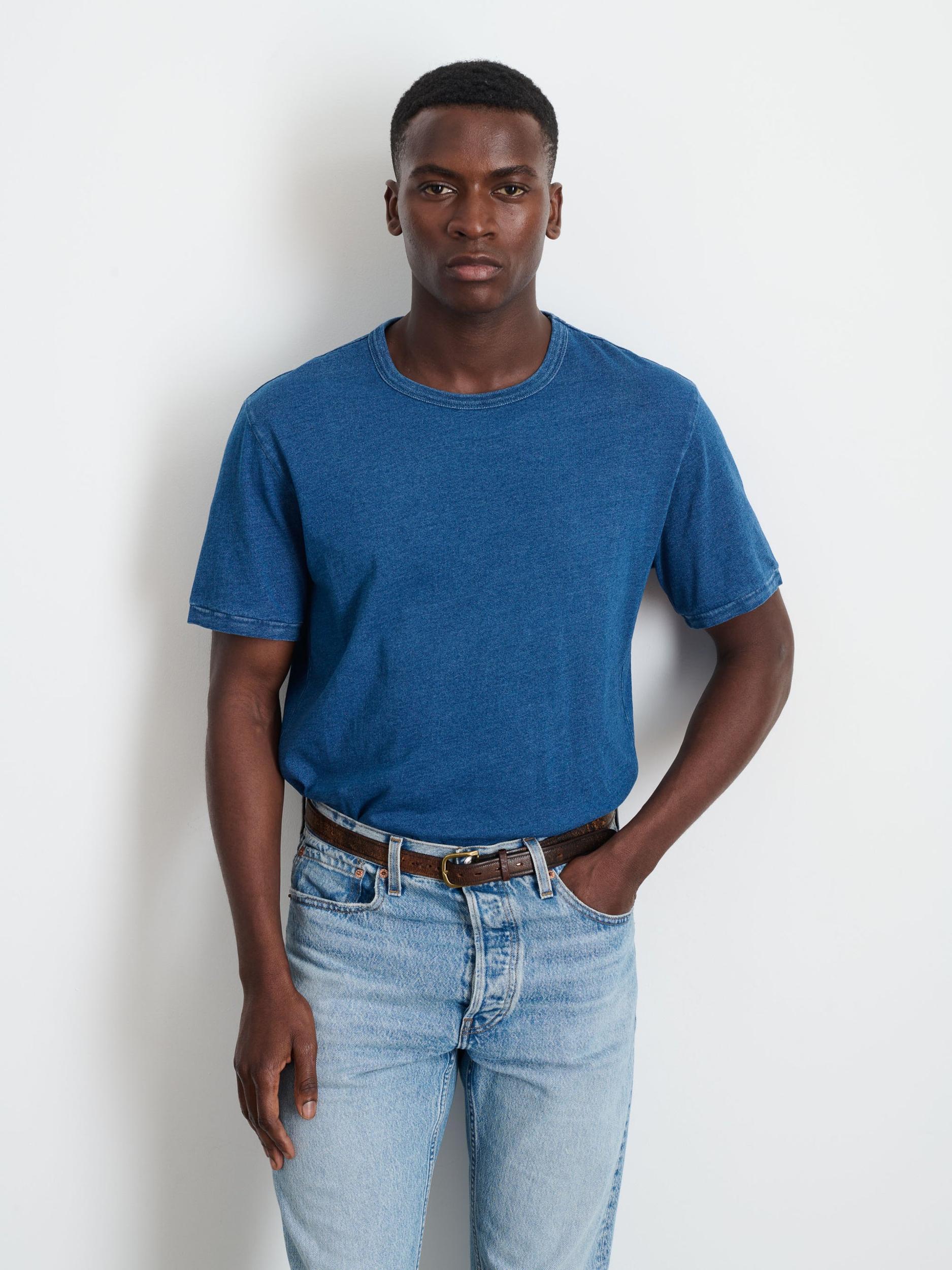 Standard T-Shirt in Indigo Slub Cotton Product Image