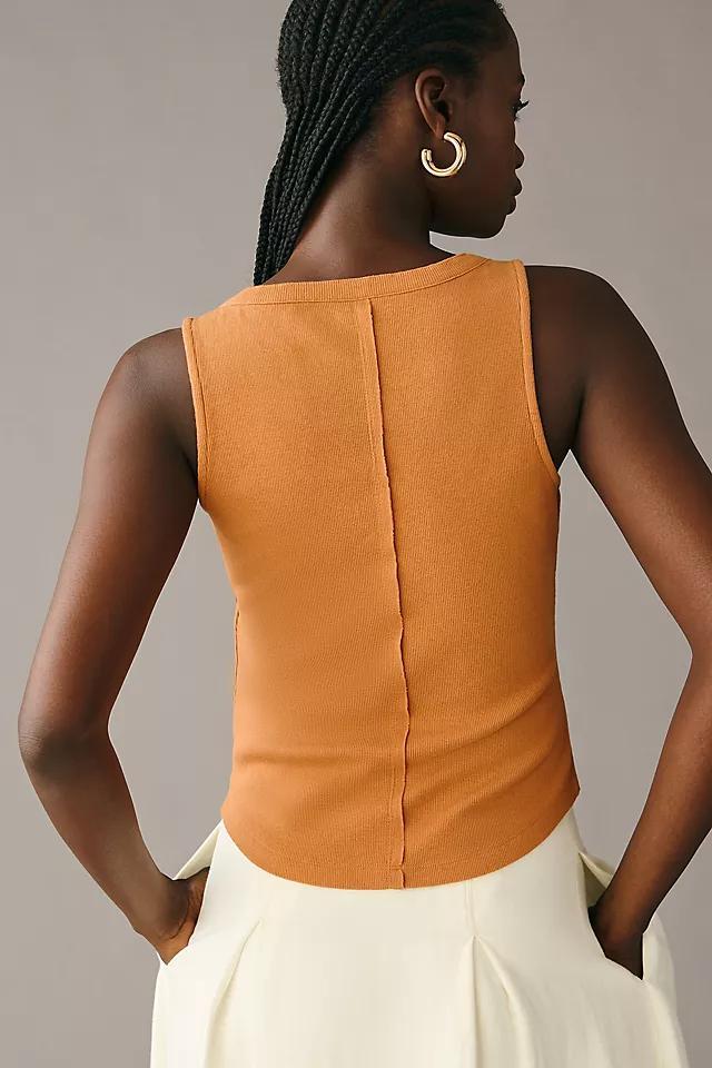 The Andie Ribbed Henley Top by Pilcro: Sleeveless Edition Product Image