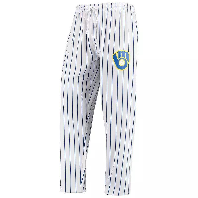 Men's Concepts Sport White/Navy Milwaukee Brewers Vigor Lounge Pant, Size: 3XL Product Image