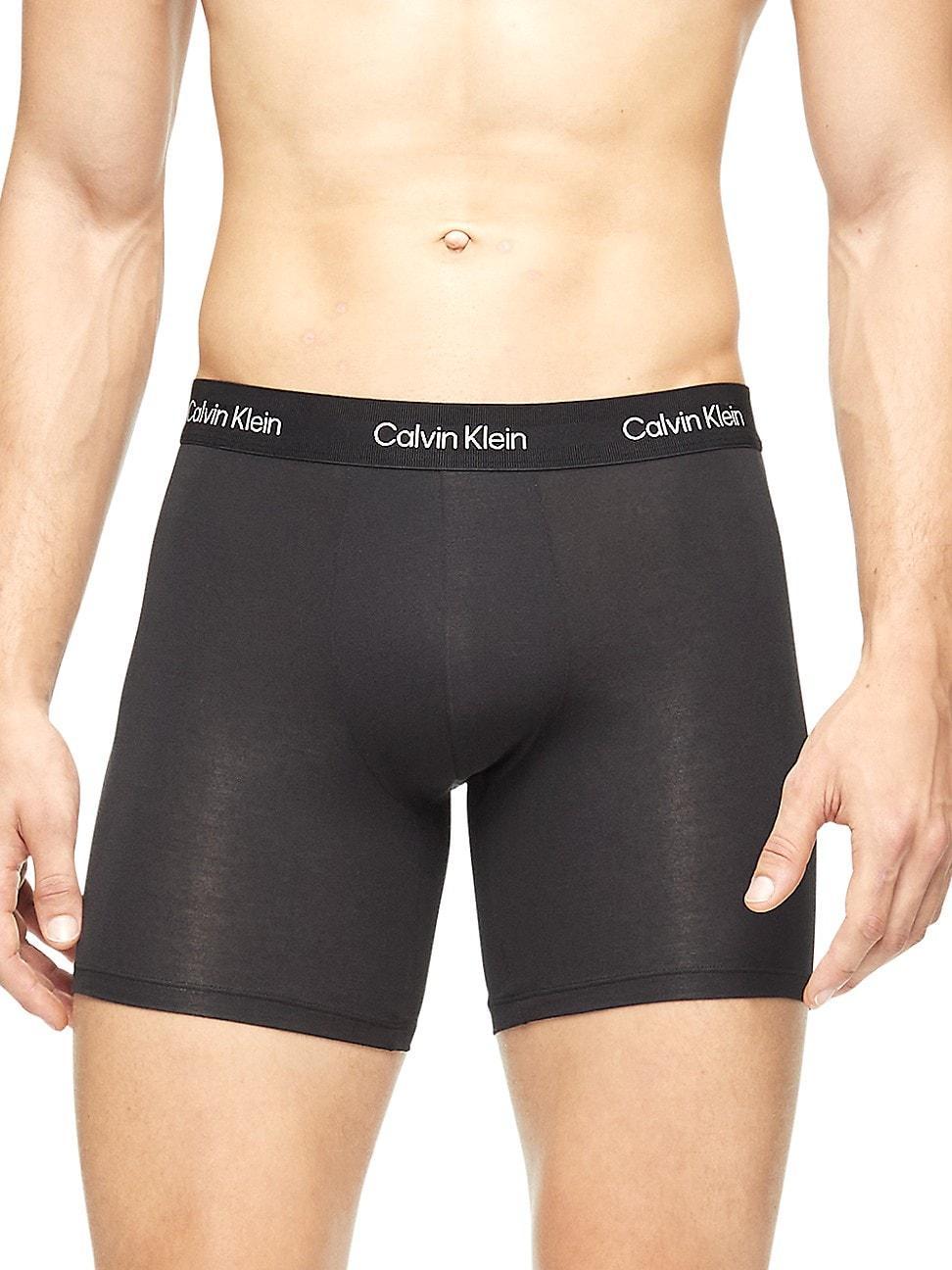 Calvin Klein Mens Ultra-Soft Modern Boxer Brief - Blue - S Product Image