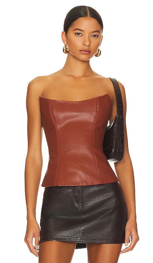 Leather Corset Top Rozie Corsets Product Image