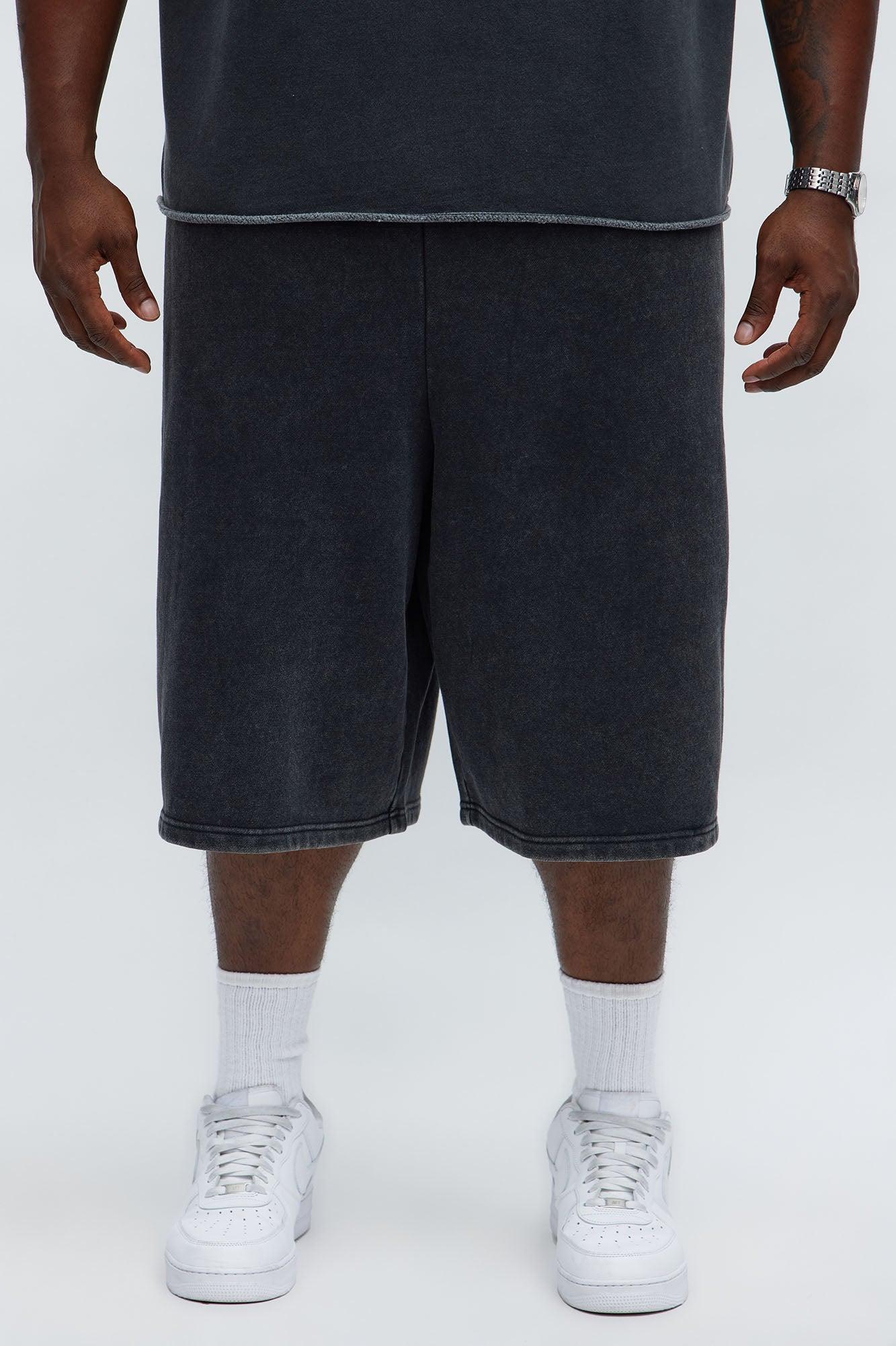 Tyson Baggy Washed Shorts - Black Wash Product Image