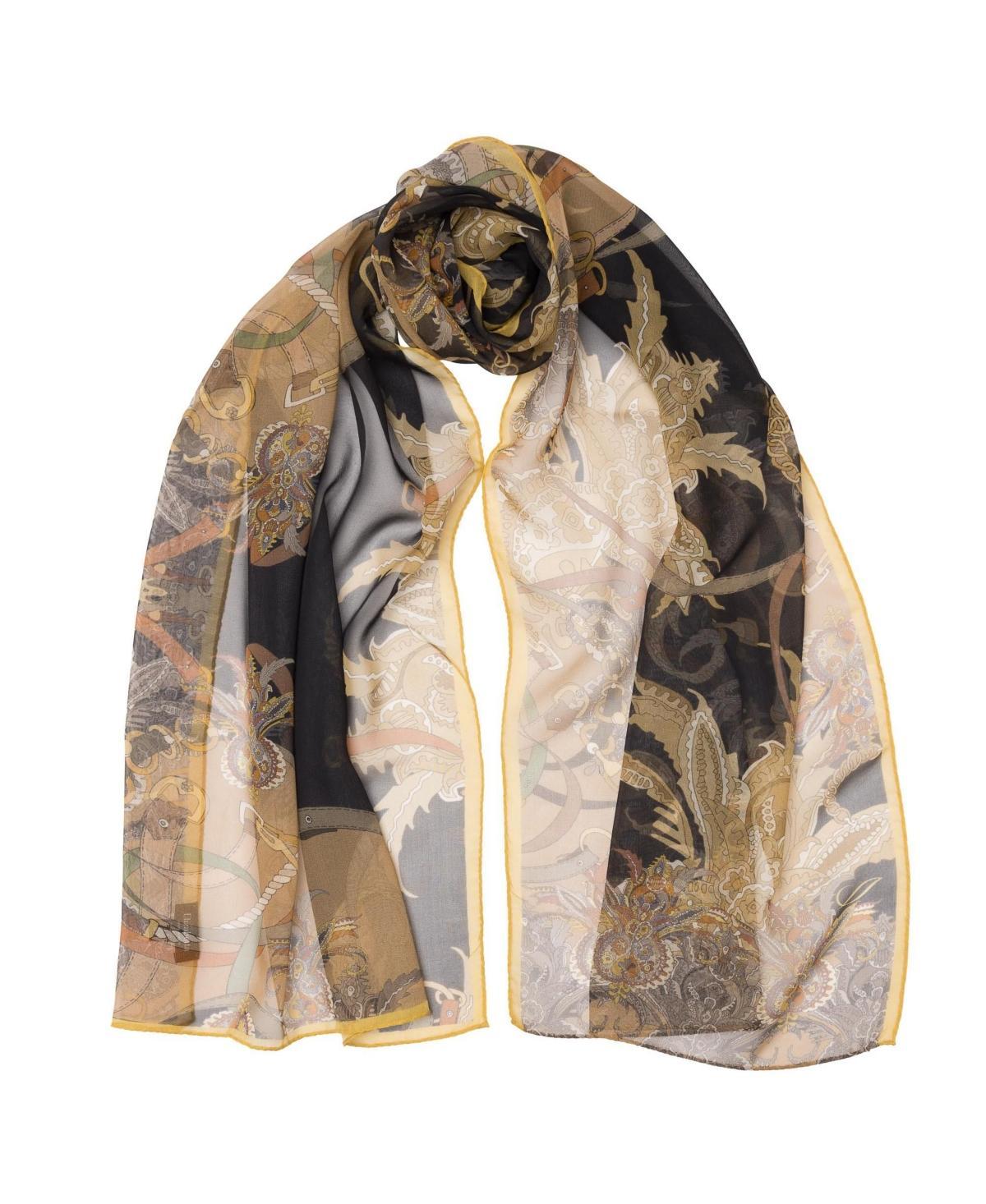 Elizabetta Alessandra - Long Sheer Silk Scarf for Women in Black at Nordstrom Product Image
