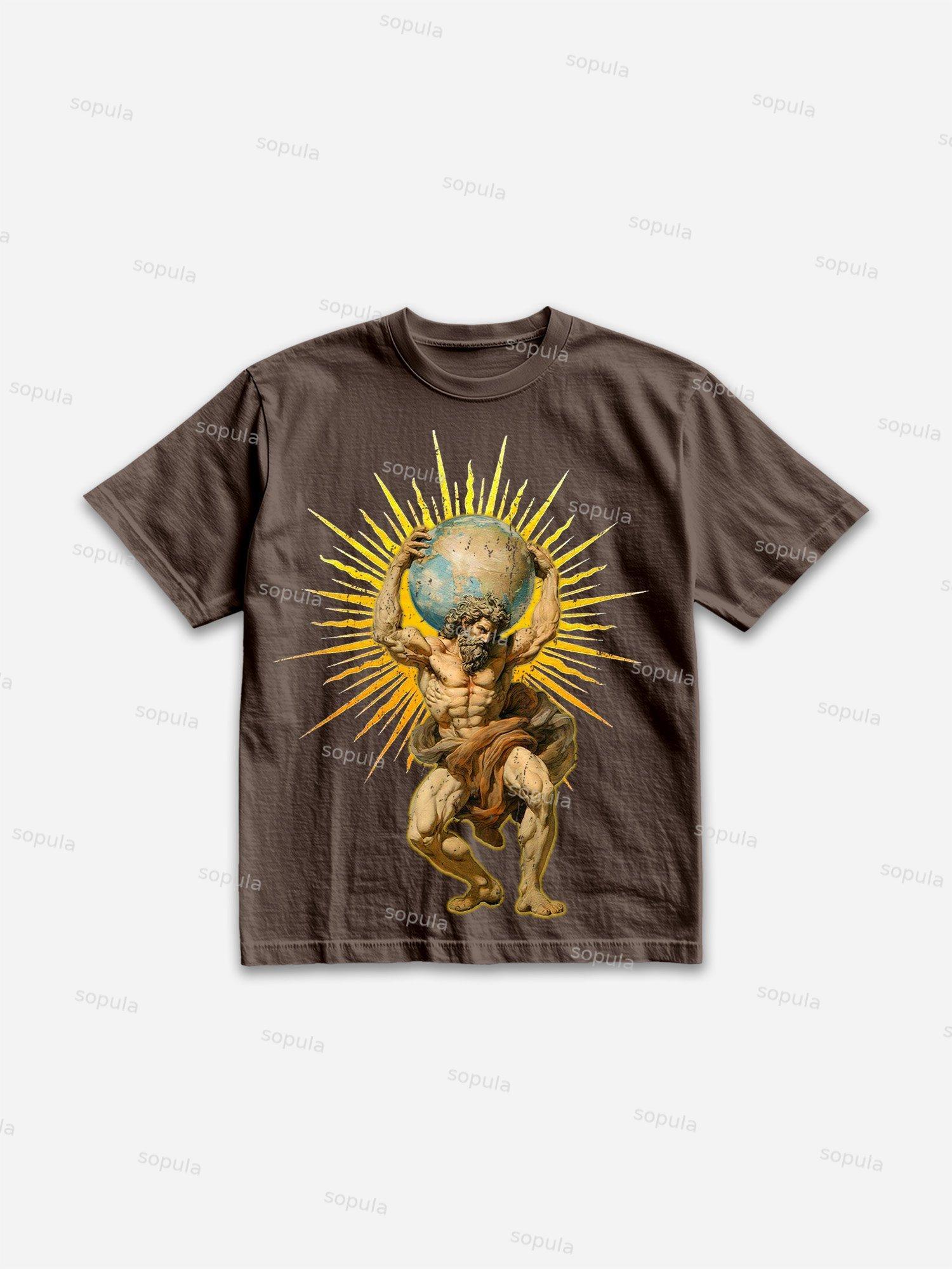 God Graphic Print Cotton T-shirt Product Image