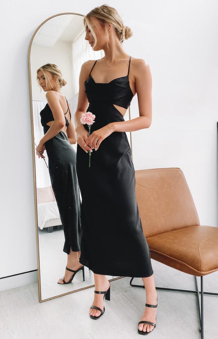Taleah Cut Out Maxi Dress Black Product Image