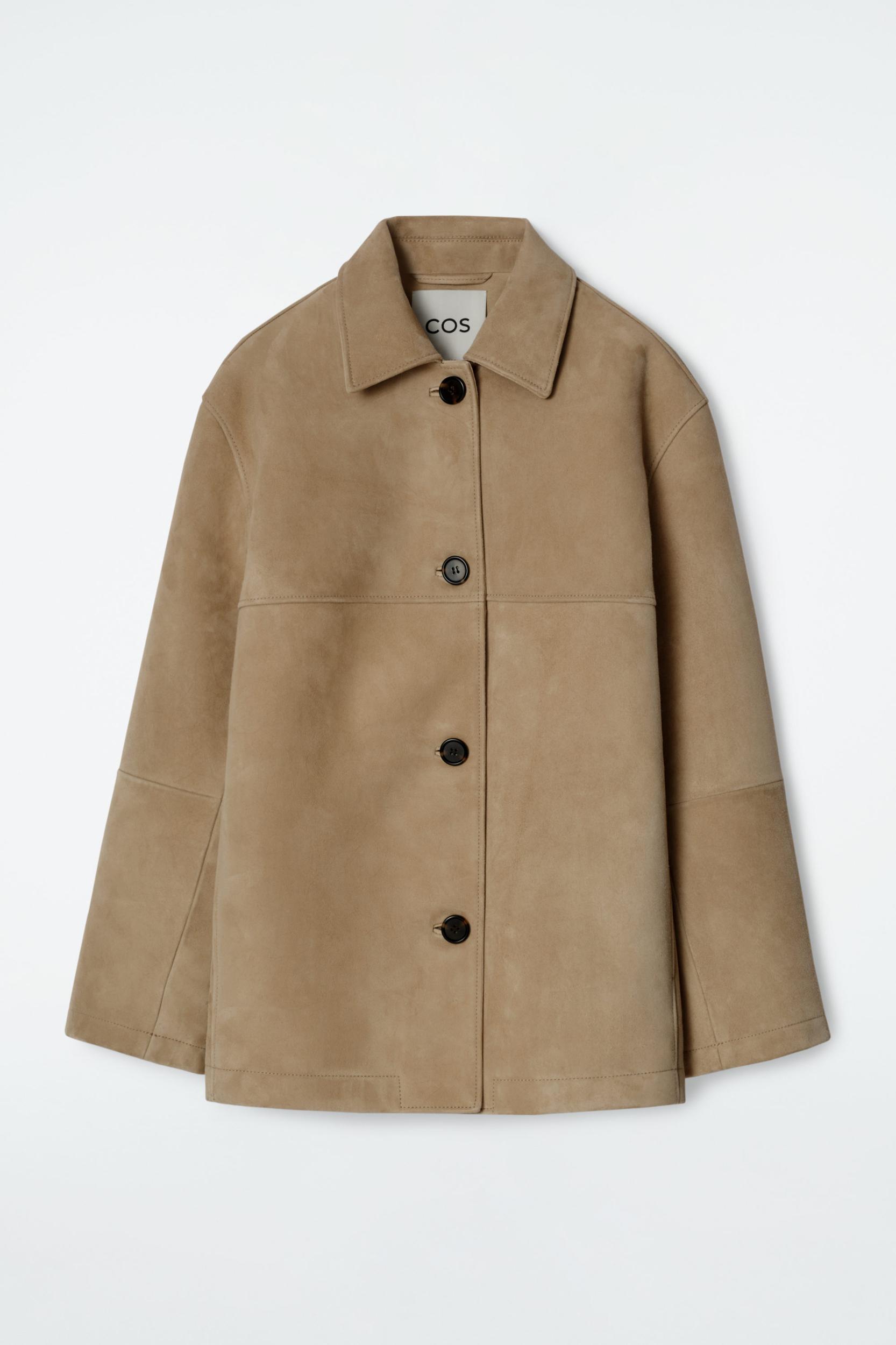 COLLARED SUEDE JACKET Product Image