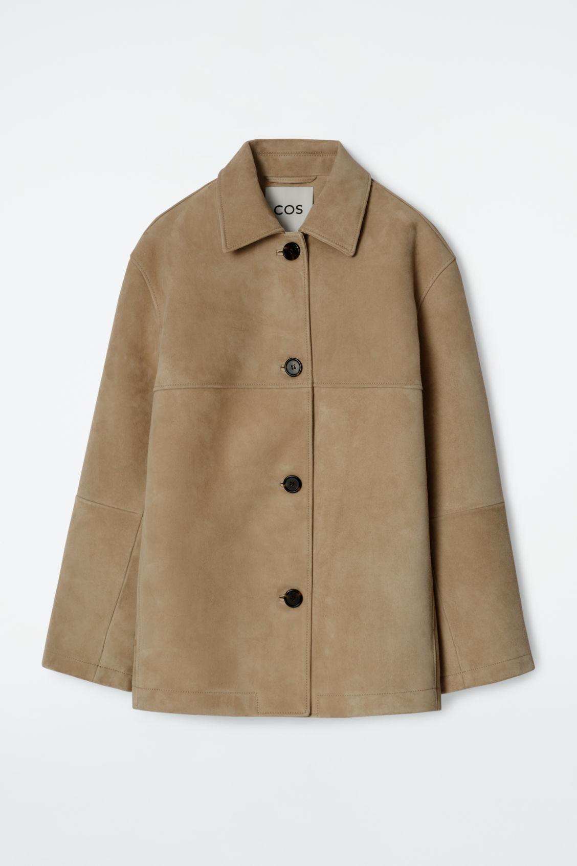 COLLARED SUEDE JACKET Product Image