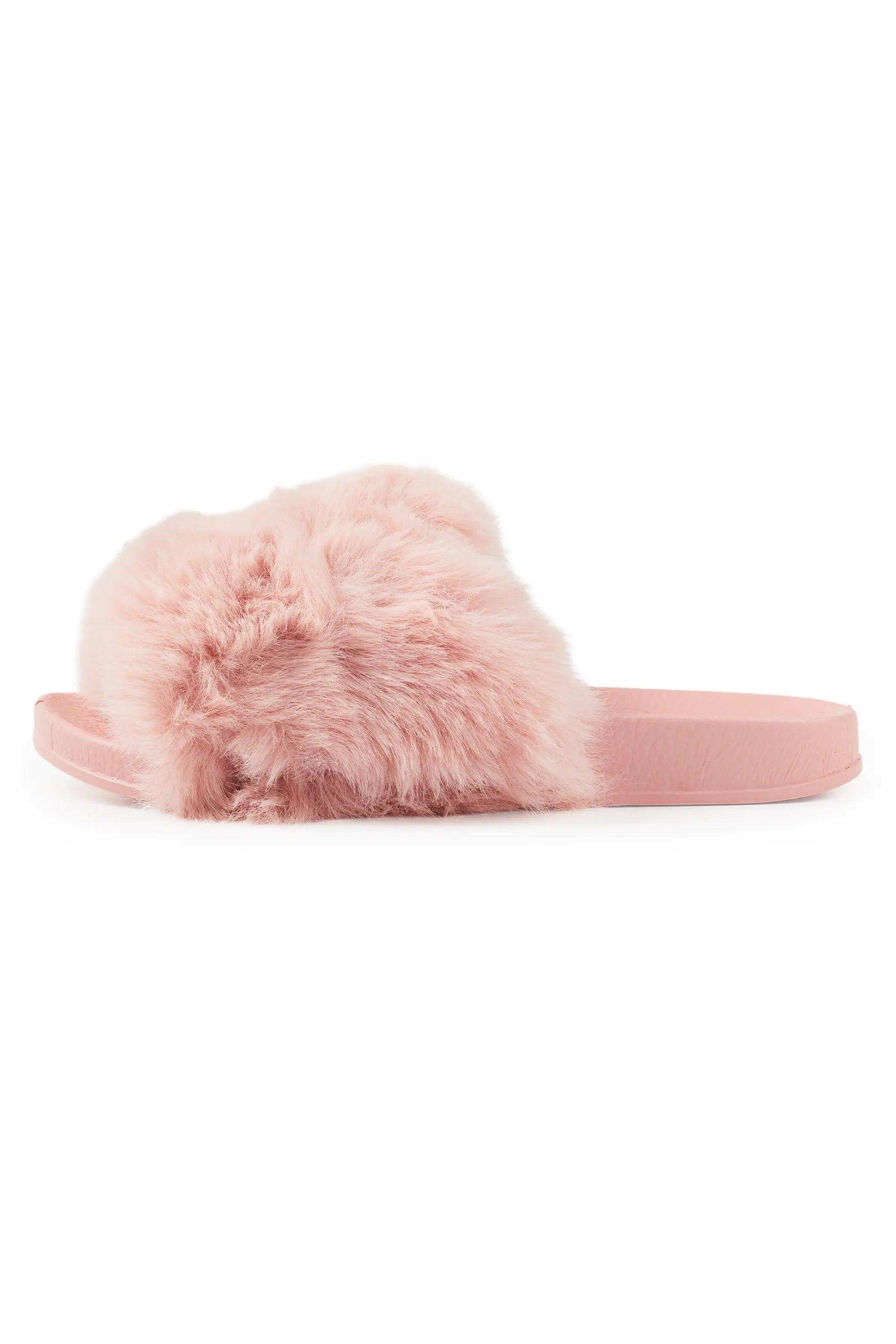 Tatyana Pink Fur Slides Female Product Image
