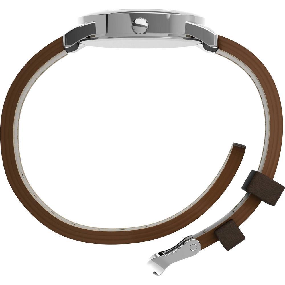 Mens Timex Easy Reader Watch with Leather Strap - Silver T20041JT Product Image