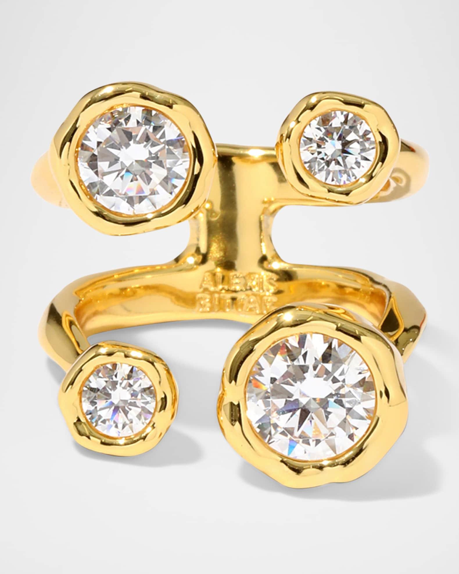 Asterales Gold CZ Open Ring Product Image