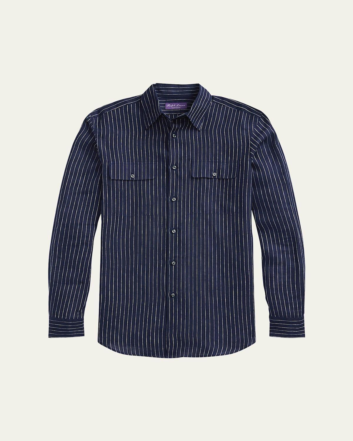 Mens Norfolk Pinstripe Button-Down Shirt Product Image
