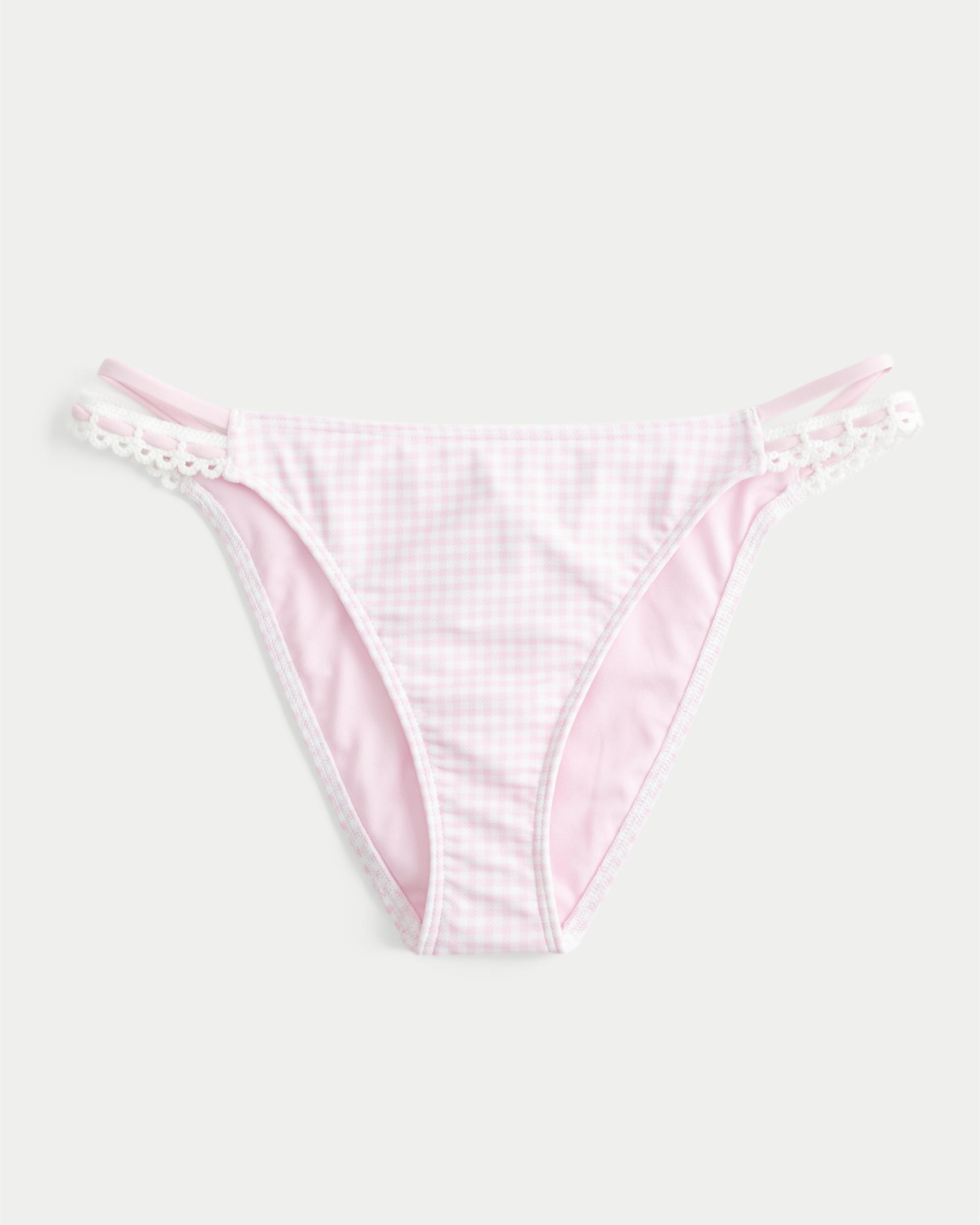 Stitched Double-Strap Cheeky Bikini Bottom Product Image