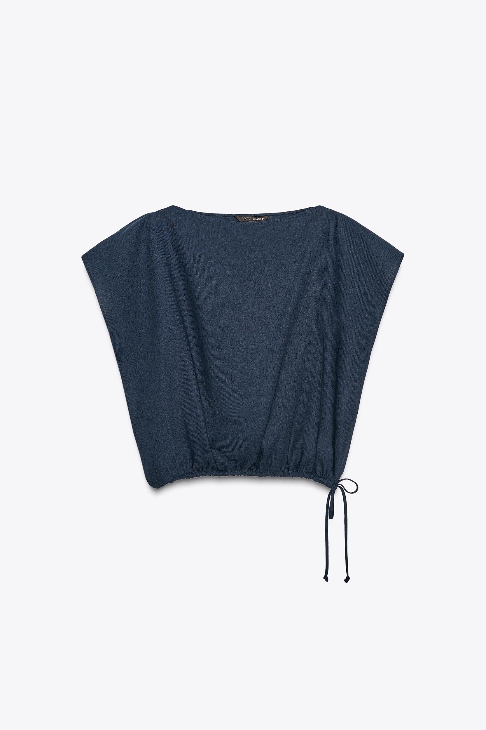 ZW COLLECTION LINEN TIE TOP Product Image