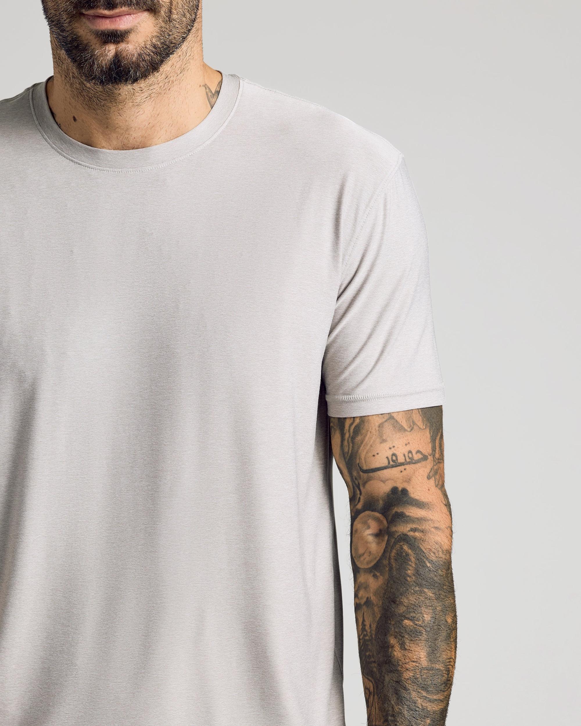 Light Heather Gray Active Crew Neck Tee Product Image