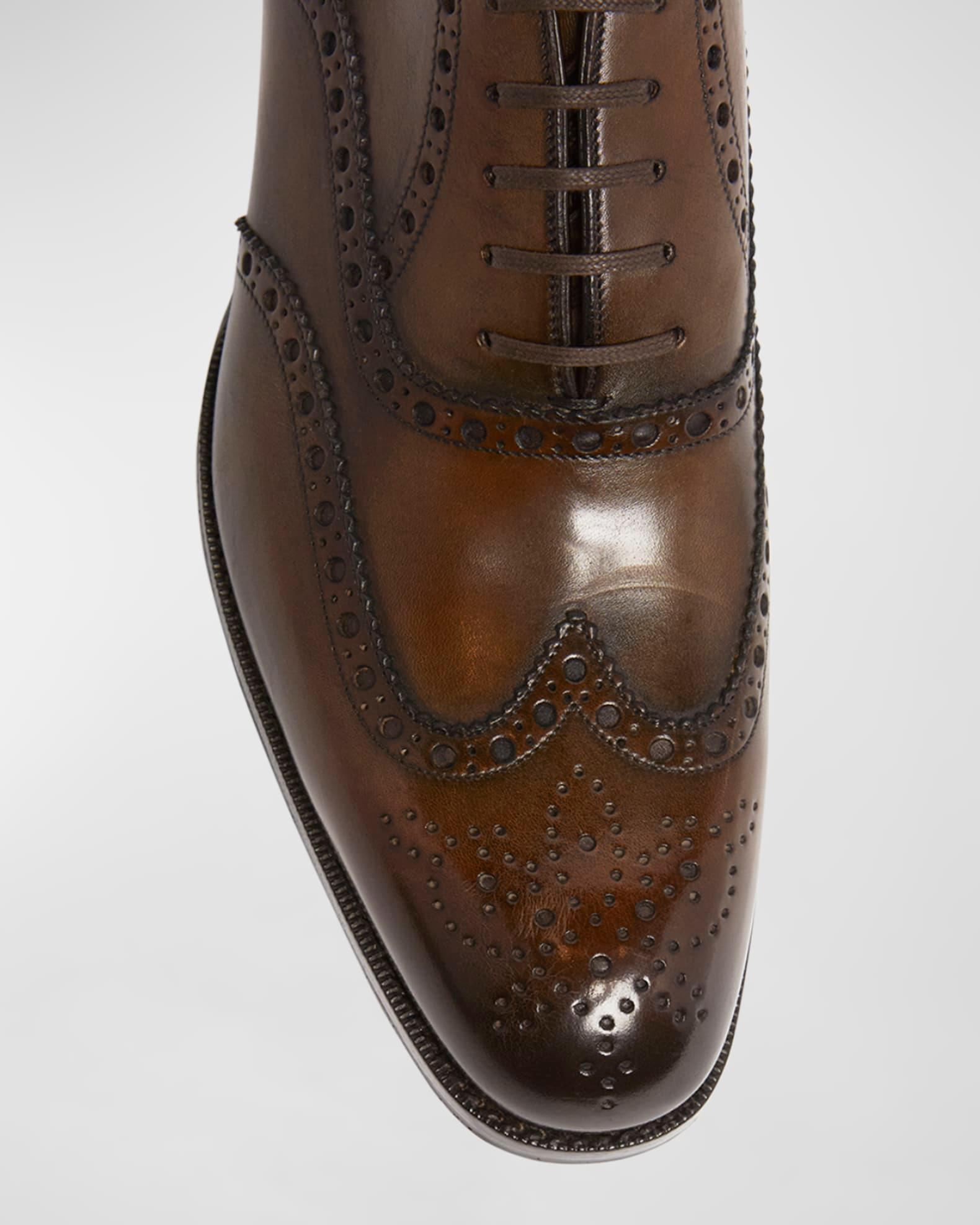 Men's Edgar Leather Wingtip Brogue Derby Shoes Product Image
