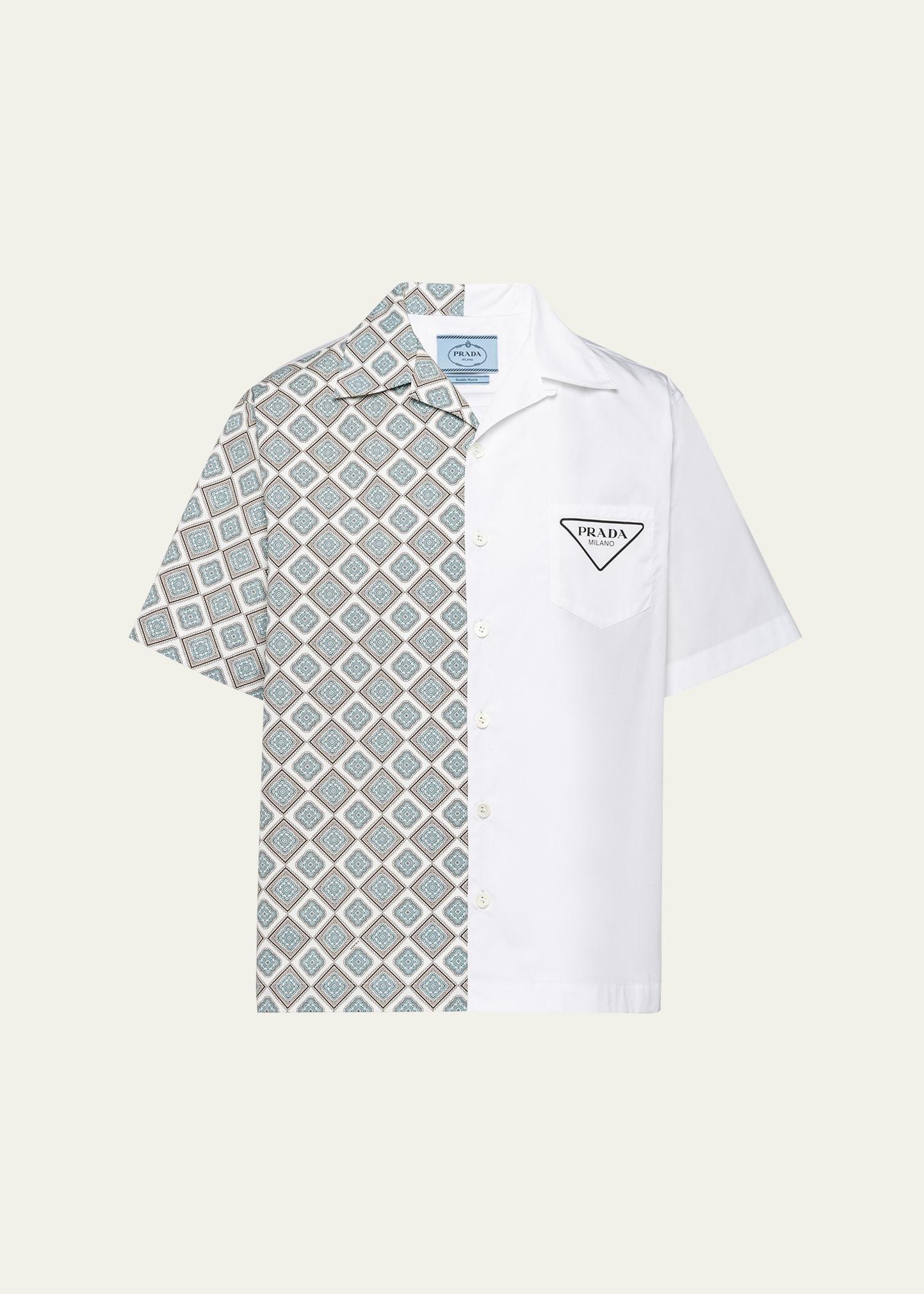 Mens Double Match Cotton Shirt Product Image