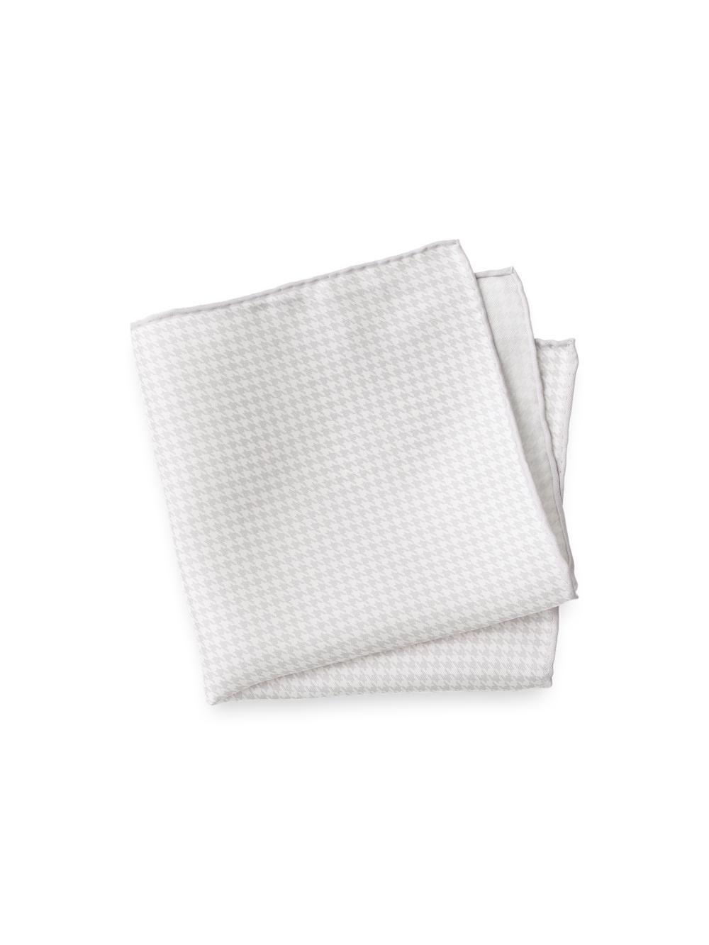 Houndstooth Silk Pocket Square - Blue Product Image