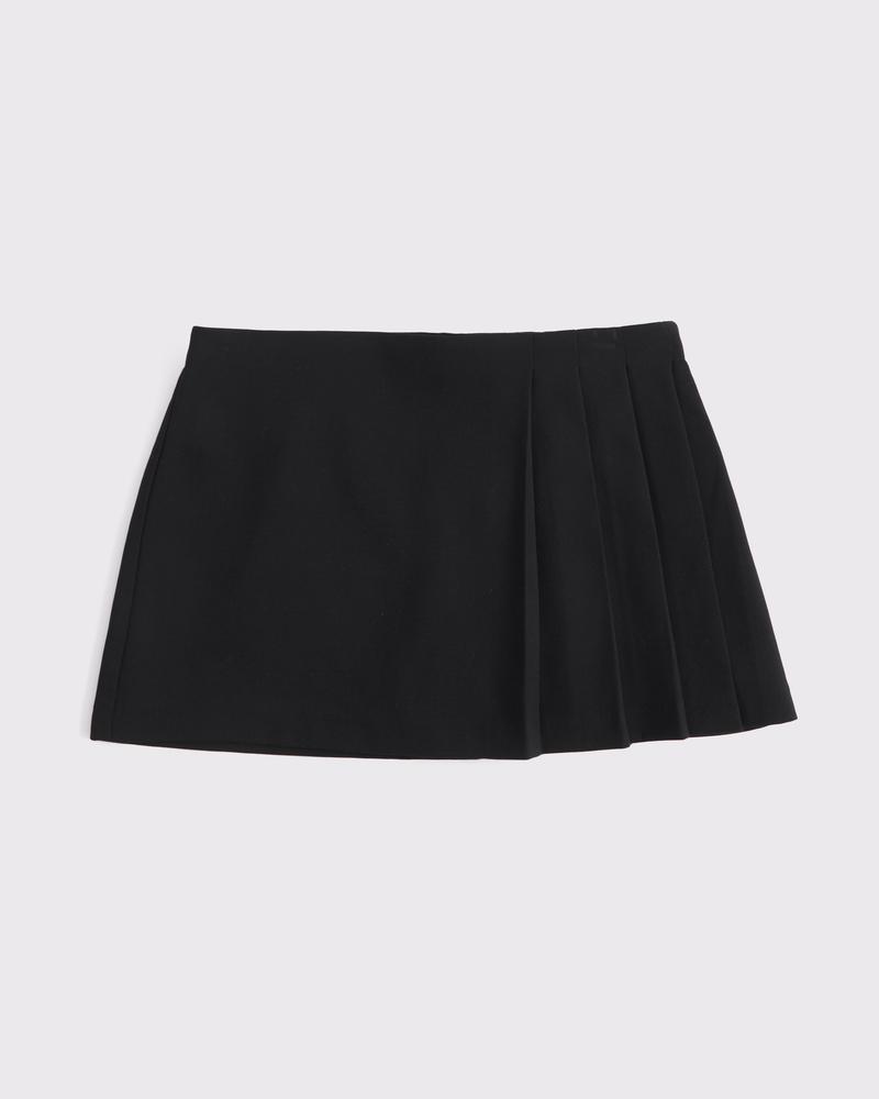 Mid Rise Pleated Wrap Mini Skort Product Image