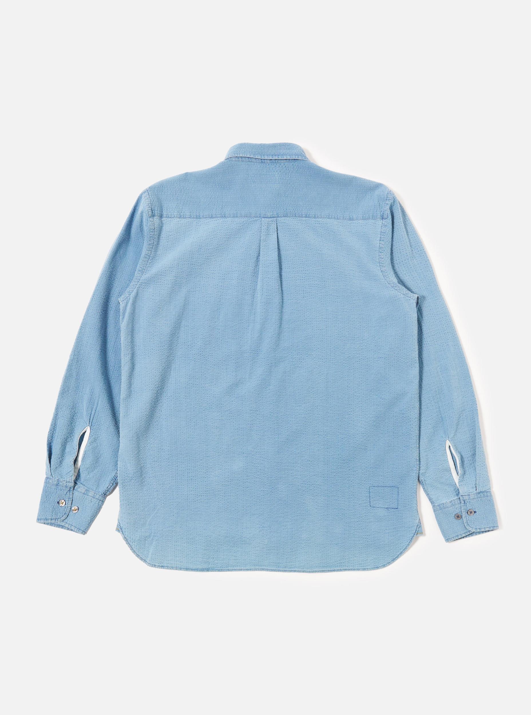 Bleach Wash Indigo Seersucker Lazy Day Shirt Product Image