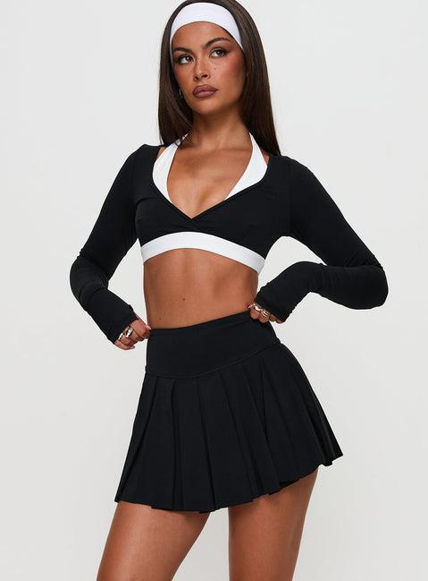 Dynamic Pleat Active Skort Black Product Image