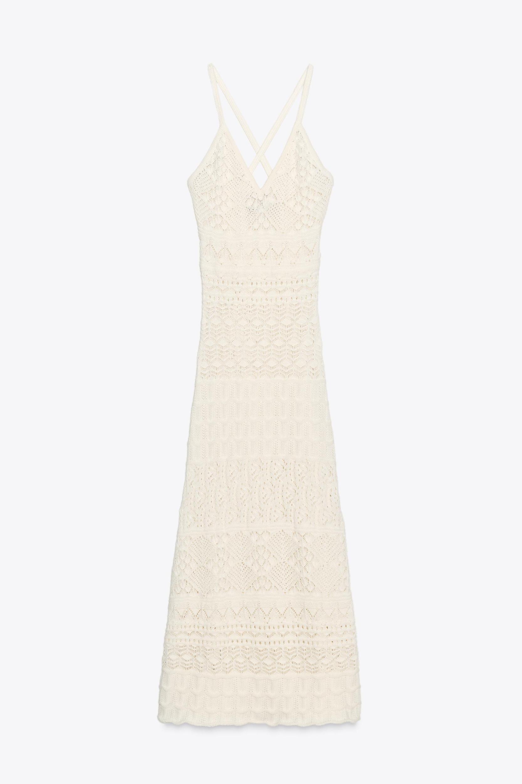 LONG POINTELLE KNIT DRESS Product Image