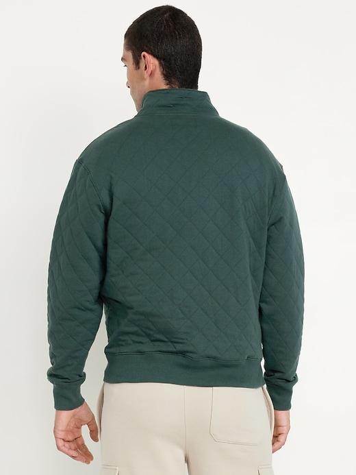 Quarter-Snap Quilted Fleece Sweatshirt Product Image