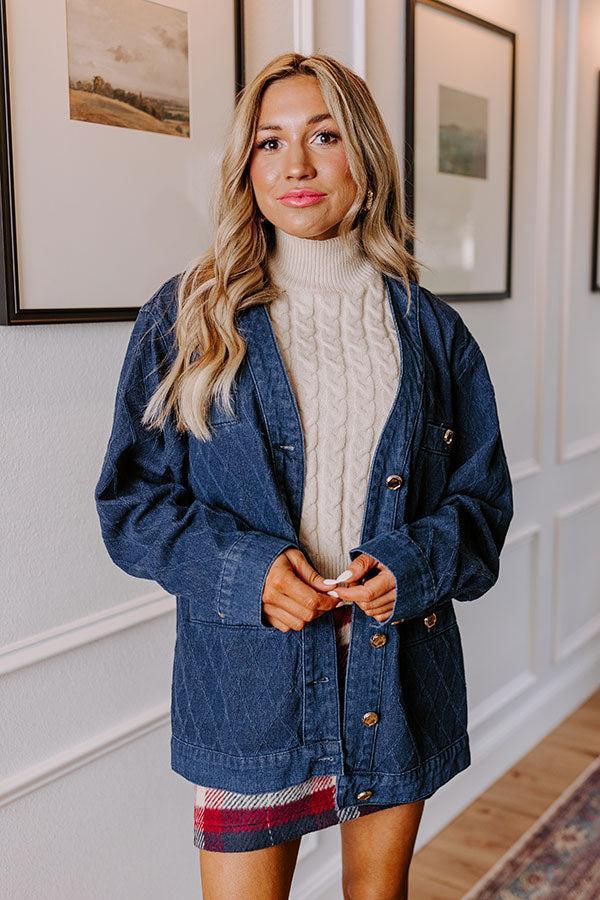 Downtown Chic Denim Jacket Product Image