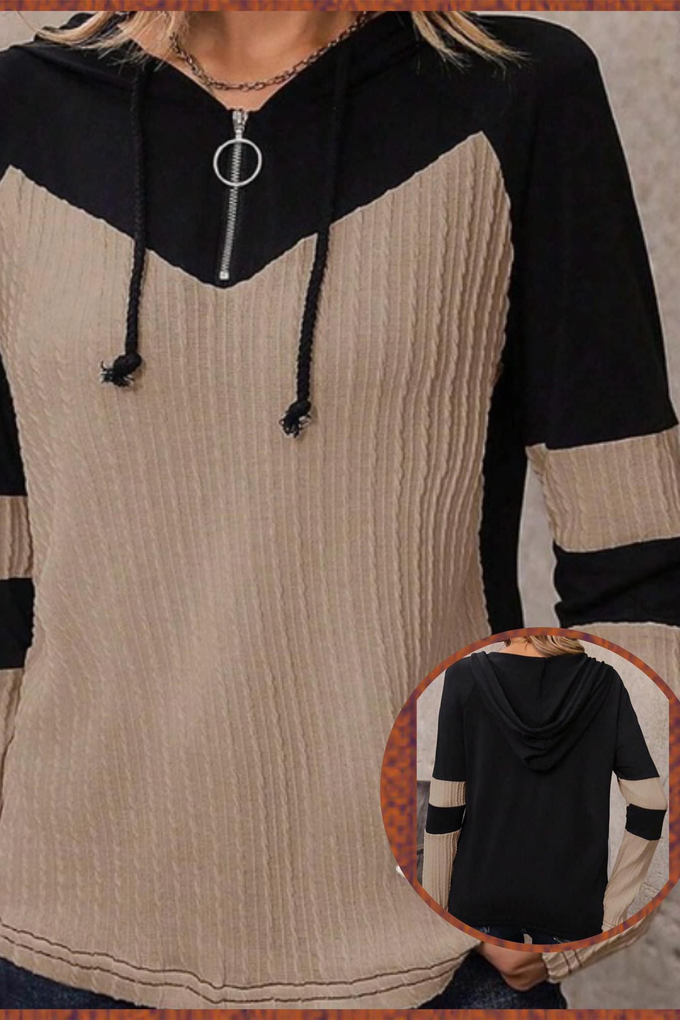 Quarter Zip Hooded Top Product Image