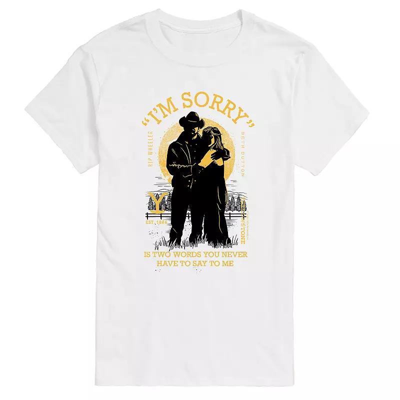 Mens Yellowstone Im Sorry Tee Athletic Grey Product Image
